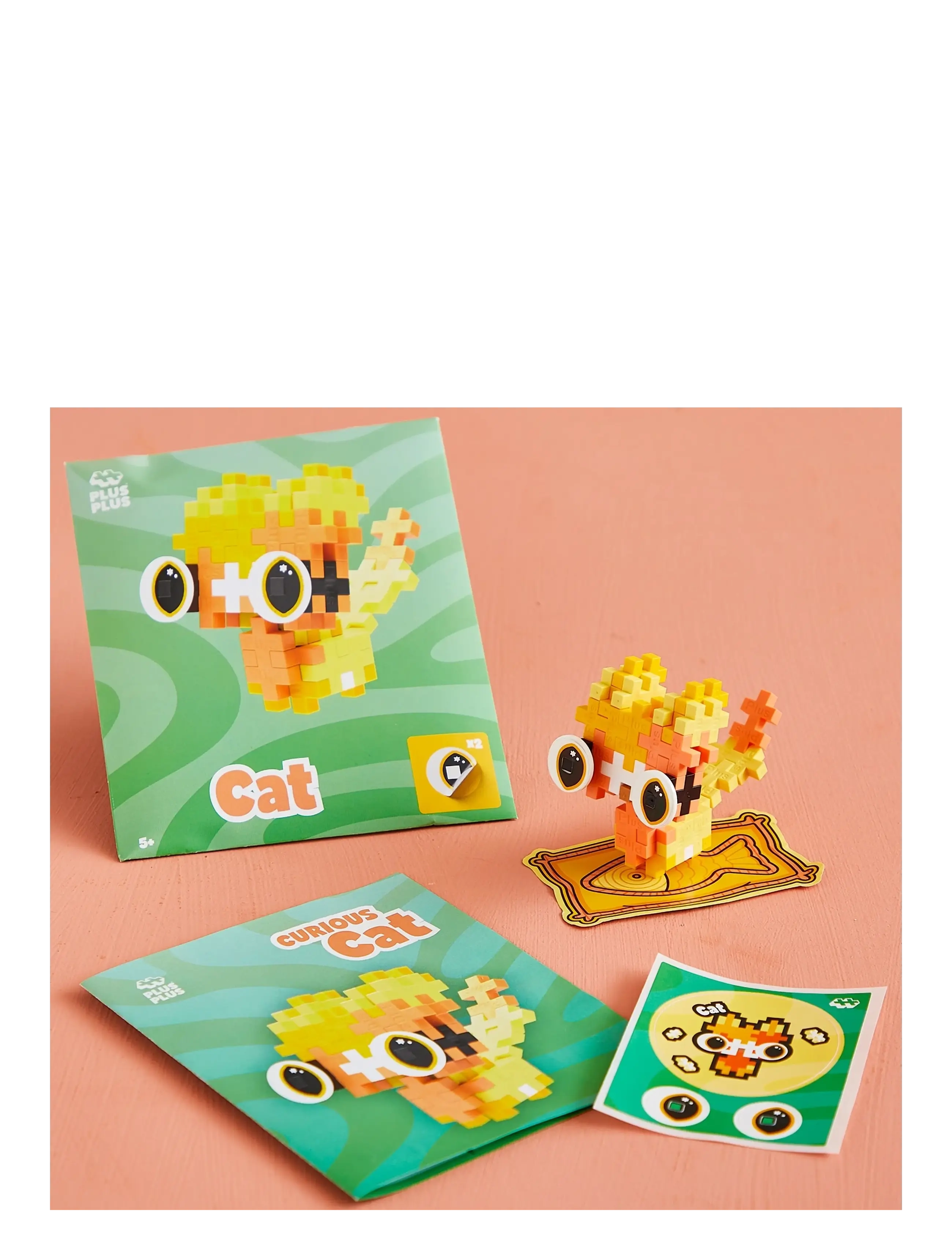 Plus-Plus Pet Packet - Curious Cat - Under 100 kr - MIX / orange