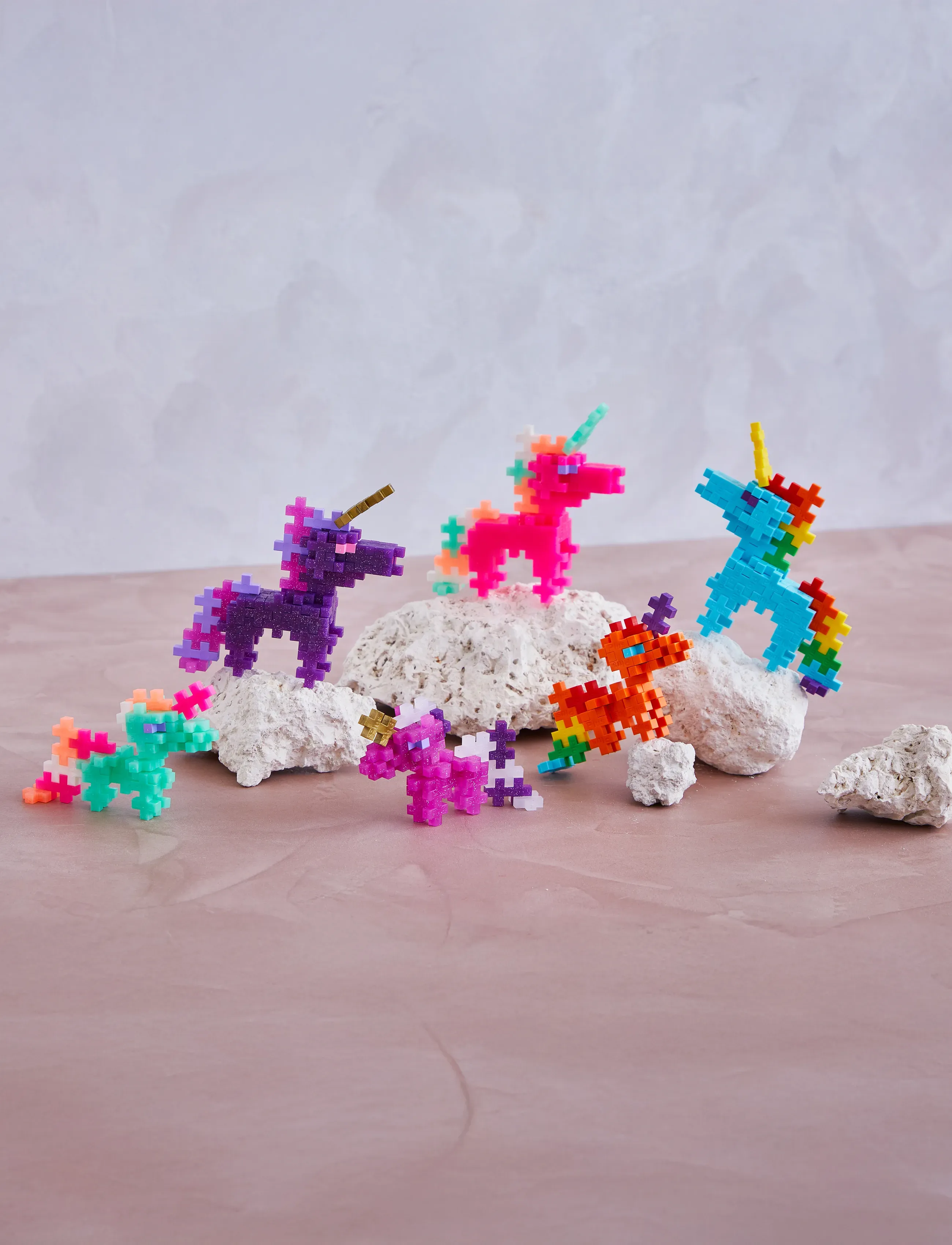 Plus-Plus - Plus-Plus Rainbow Unicorns / 100 pcs Tube - byggeklodser - mix - 3