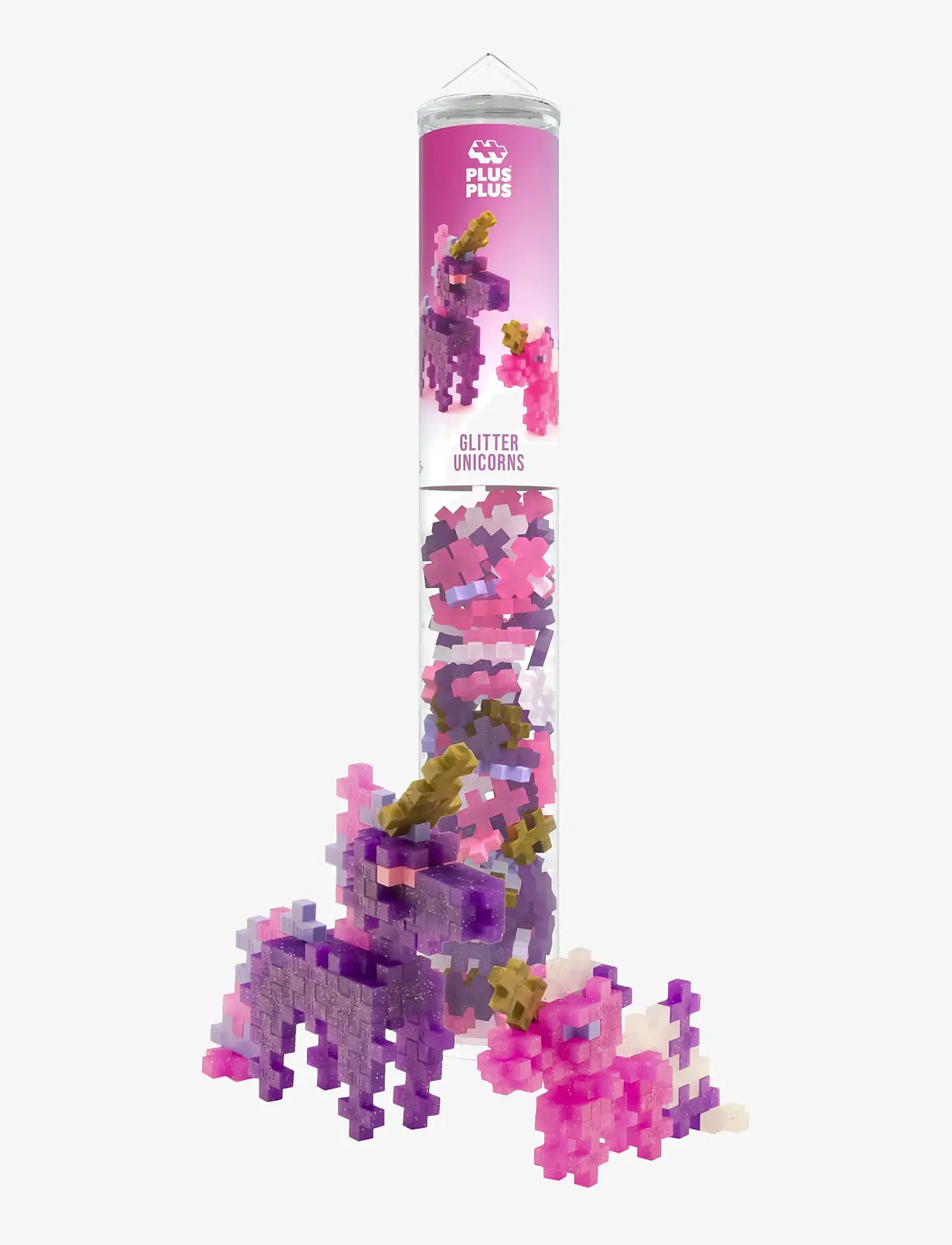 Plus-Plus - Plus-Plus Glitter Unicorns / 100 pcs Tube - byggsatser - mix - 1