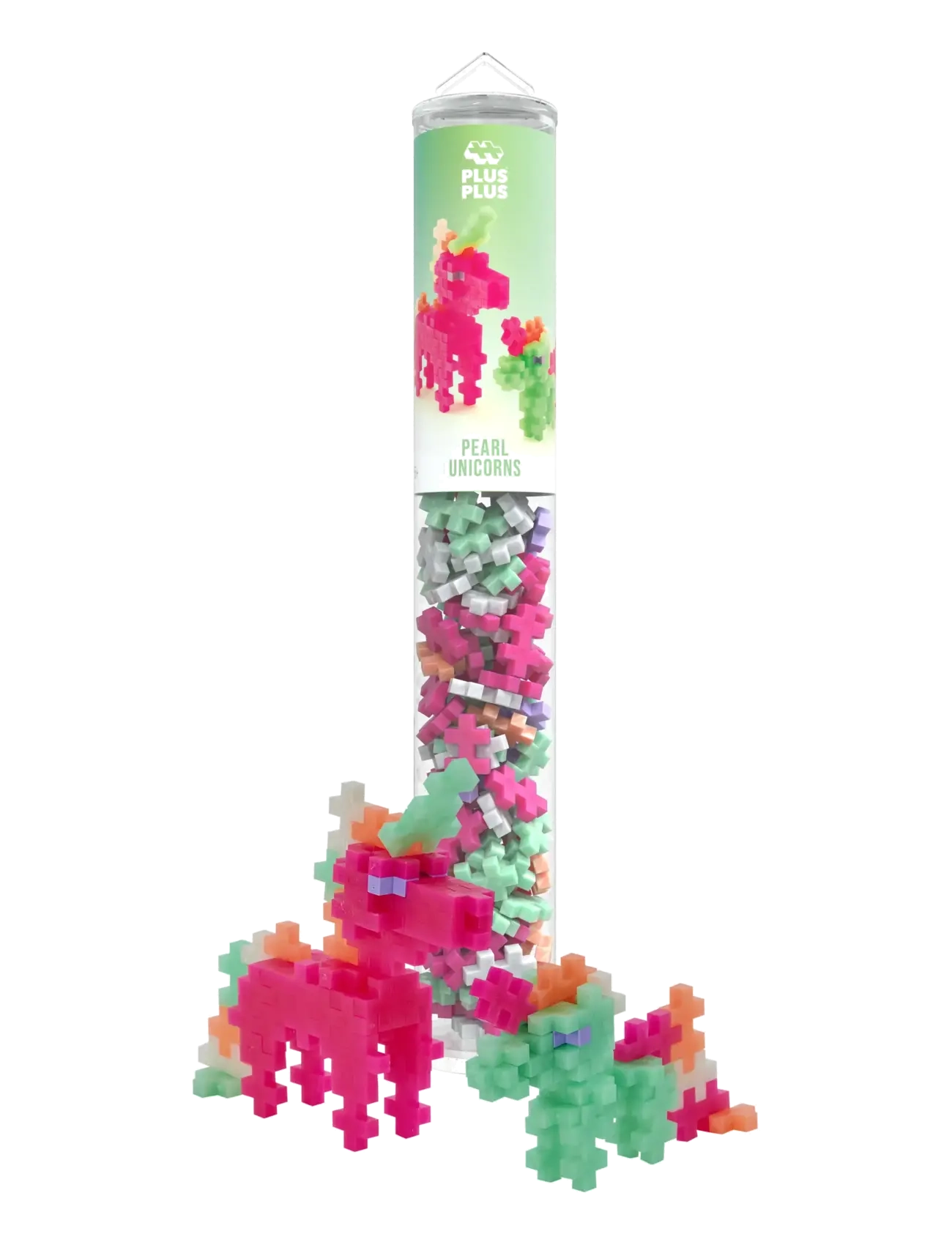 Plus-Plus Plus-Plus Pearl Unicorns / 100 pcs Tube - Rakennuspalikat & -sarjat - MIX / multi