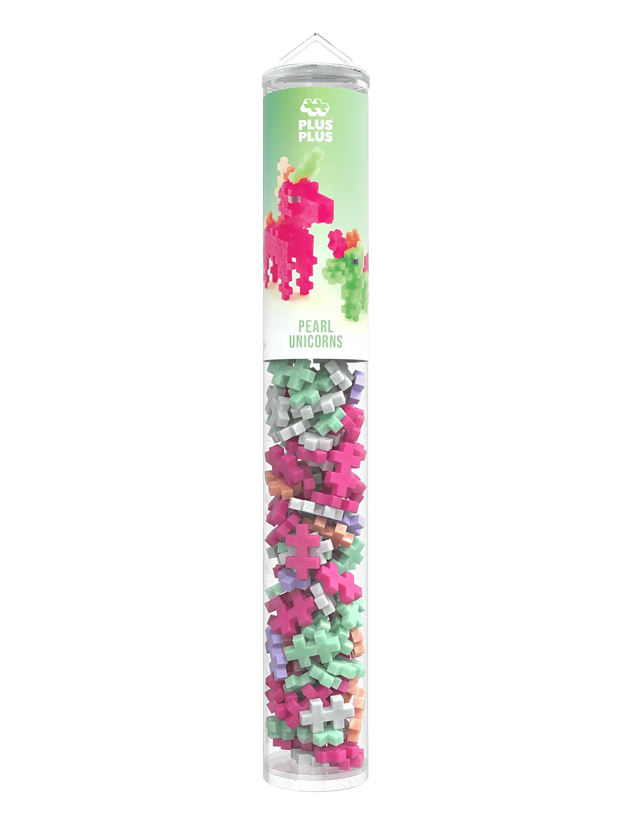 Plus-Plus - Plus-Plus Pearl Unicorns / 100 pcs Tube - byggsatser - mix - 2