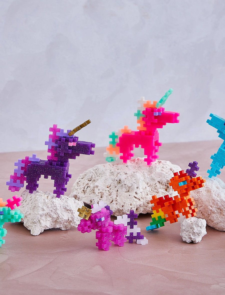 Plus-Plus - Plus-Plus Pearl Unicorns / 100 pcs Tube - byggsatser - mix - 0