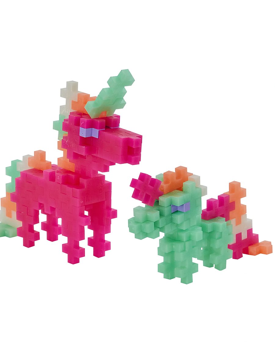 Plus-Plus - Plus-Plus Pearl Unicorns / 100 pcs Tube - byggsatser - mix - 3