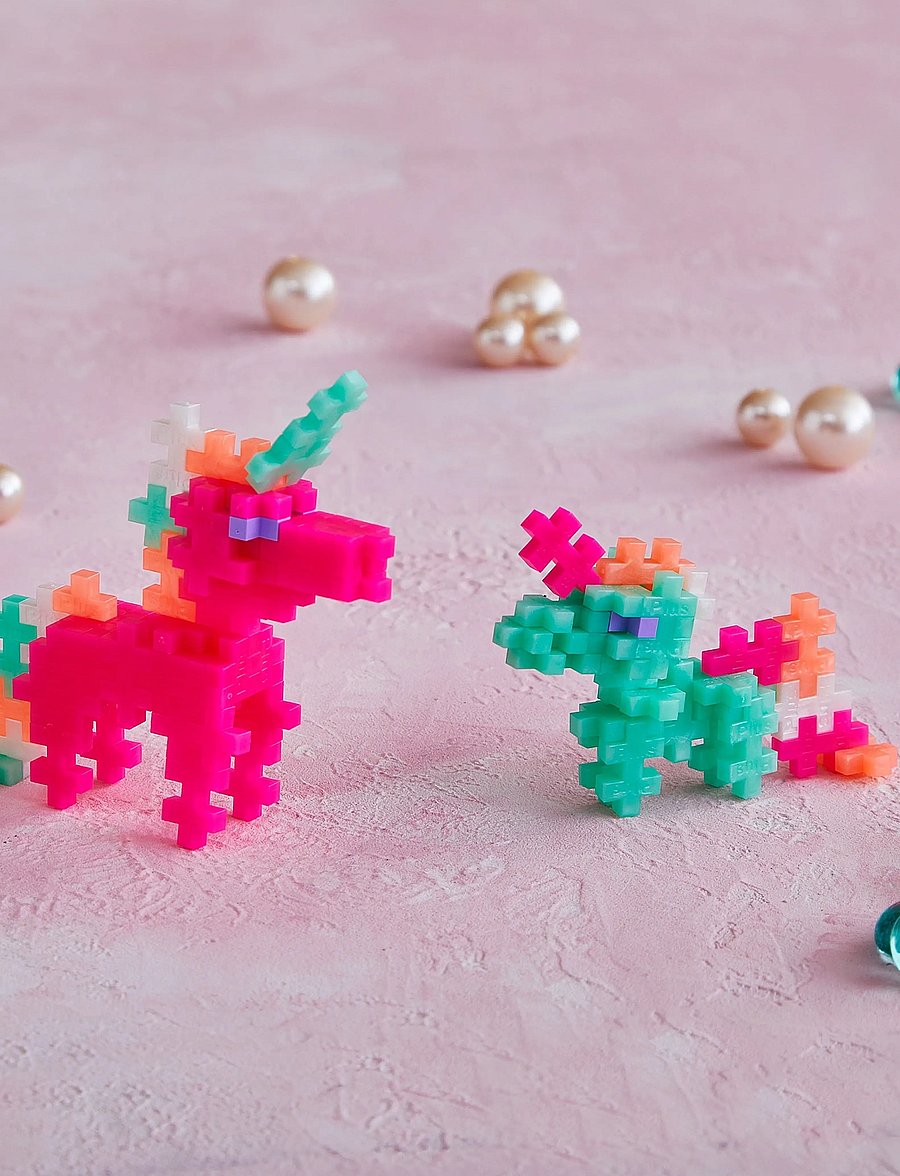 Plus-Plus - Plus-Plus Pearl Unicorns / 100 pcs Tube - byggsatser - mix - 5