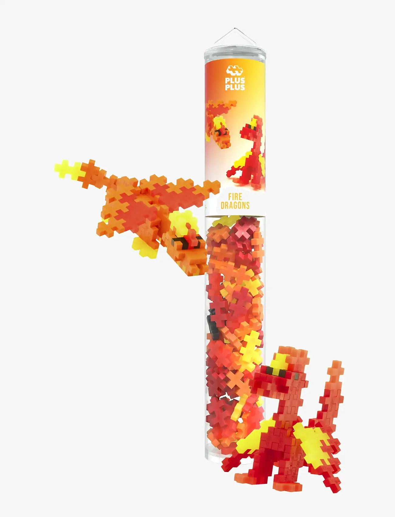 Plus-Plus - Plus-Plus Fire Dragons / 100 pcs Tube - byggsatser - mix - 0