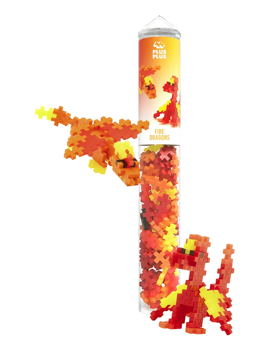 Plus-Plus - Plus-Plus Fire Dragons / 100 pcs Tube - baukästen - mix - 0