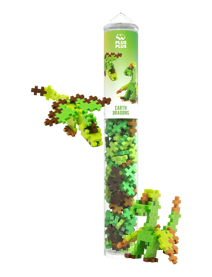 Plus-Plus - Plus-Plus Earth Dragons / 100 pcs Tube - baukästen - mix - 1