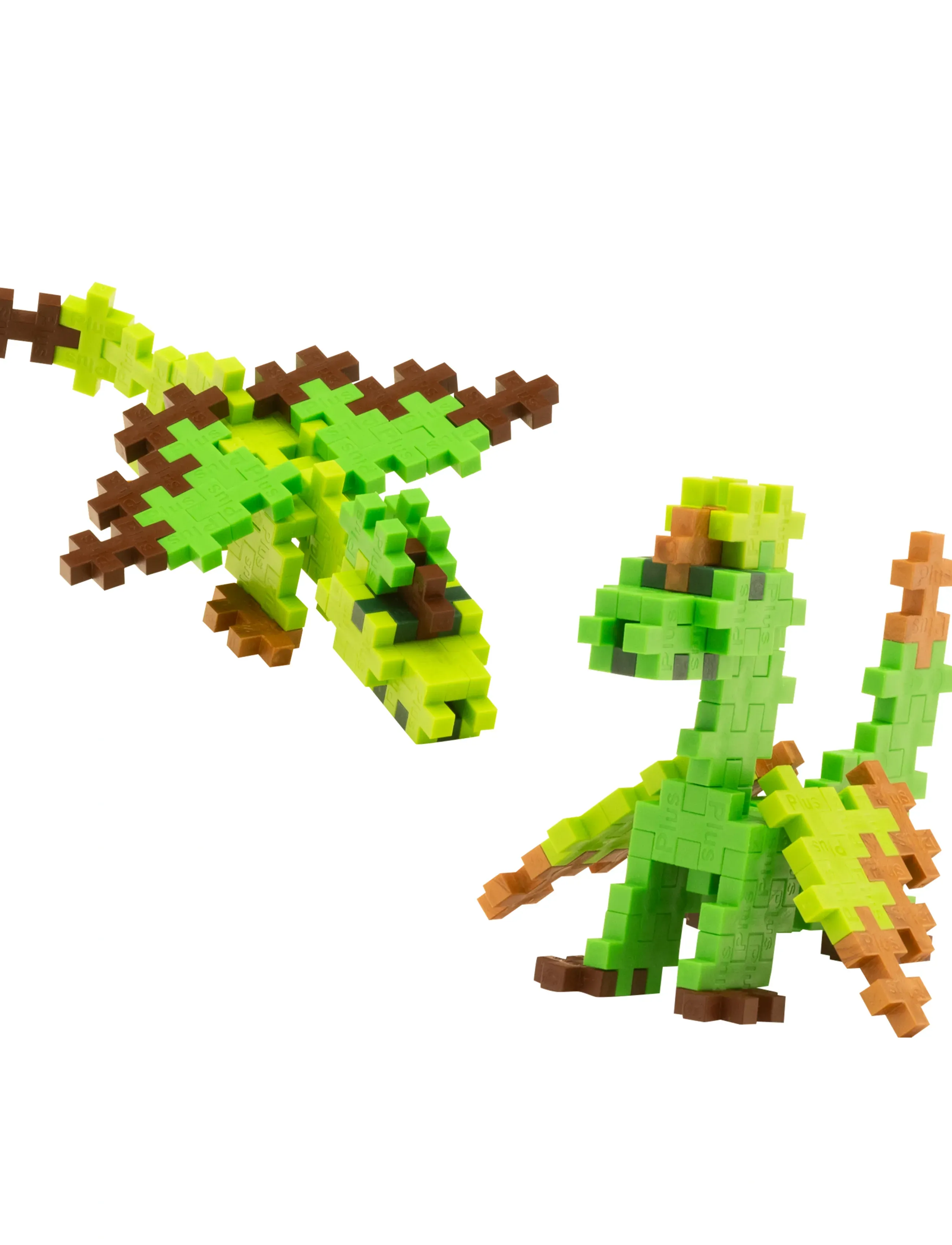 Plus-Plus Plus-Plus Earth Dragons / 100 Pcs Tube, One Size, Green, Byggesæt Og -Klodser > Byggesæt, Børn