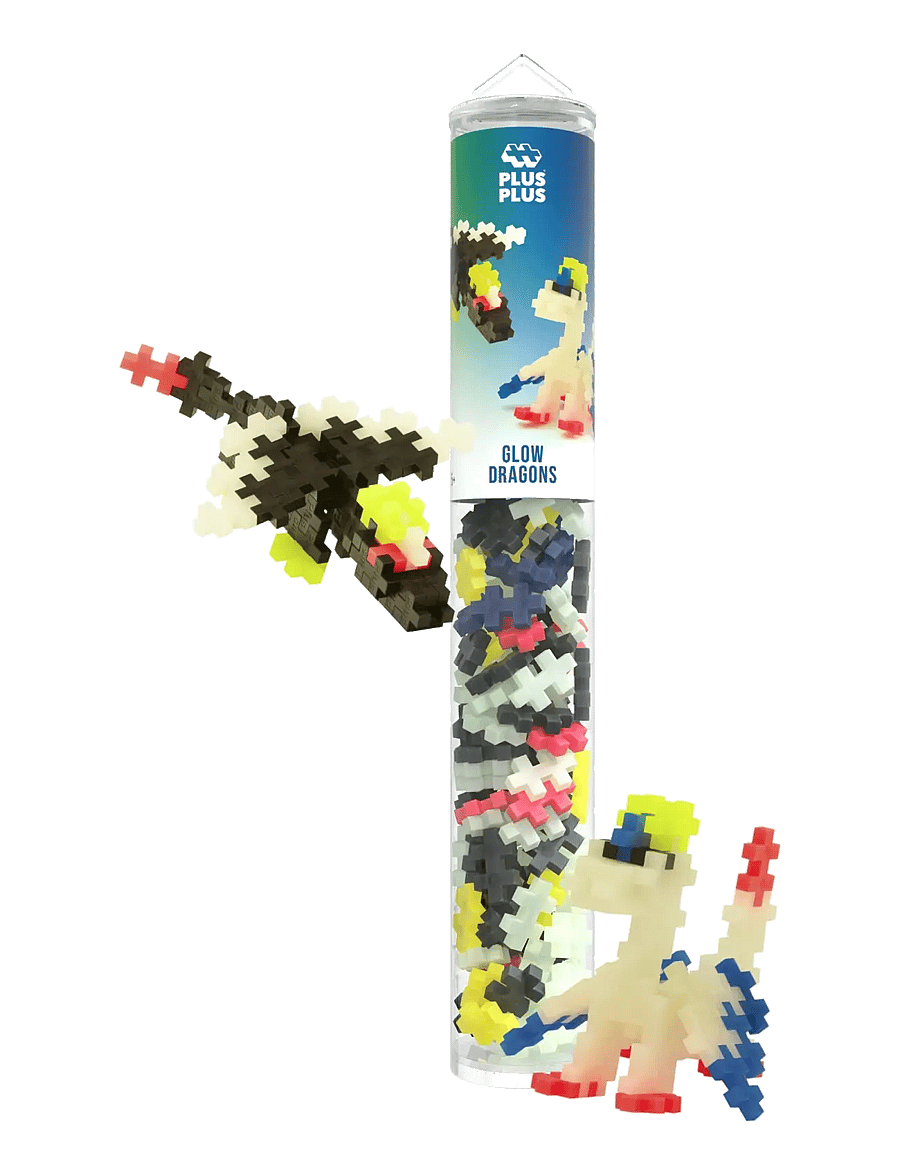 Plus-Plus - Plus-Plus Glow Dragons / 100 pcs Tube - baukästen - mix - 0