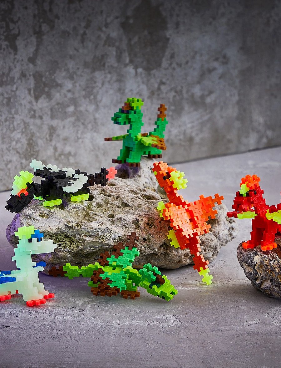 Plus-Plus - Plus-Plus Glow Dragons / 100 pcs Tube - baukästen - mix - 2