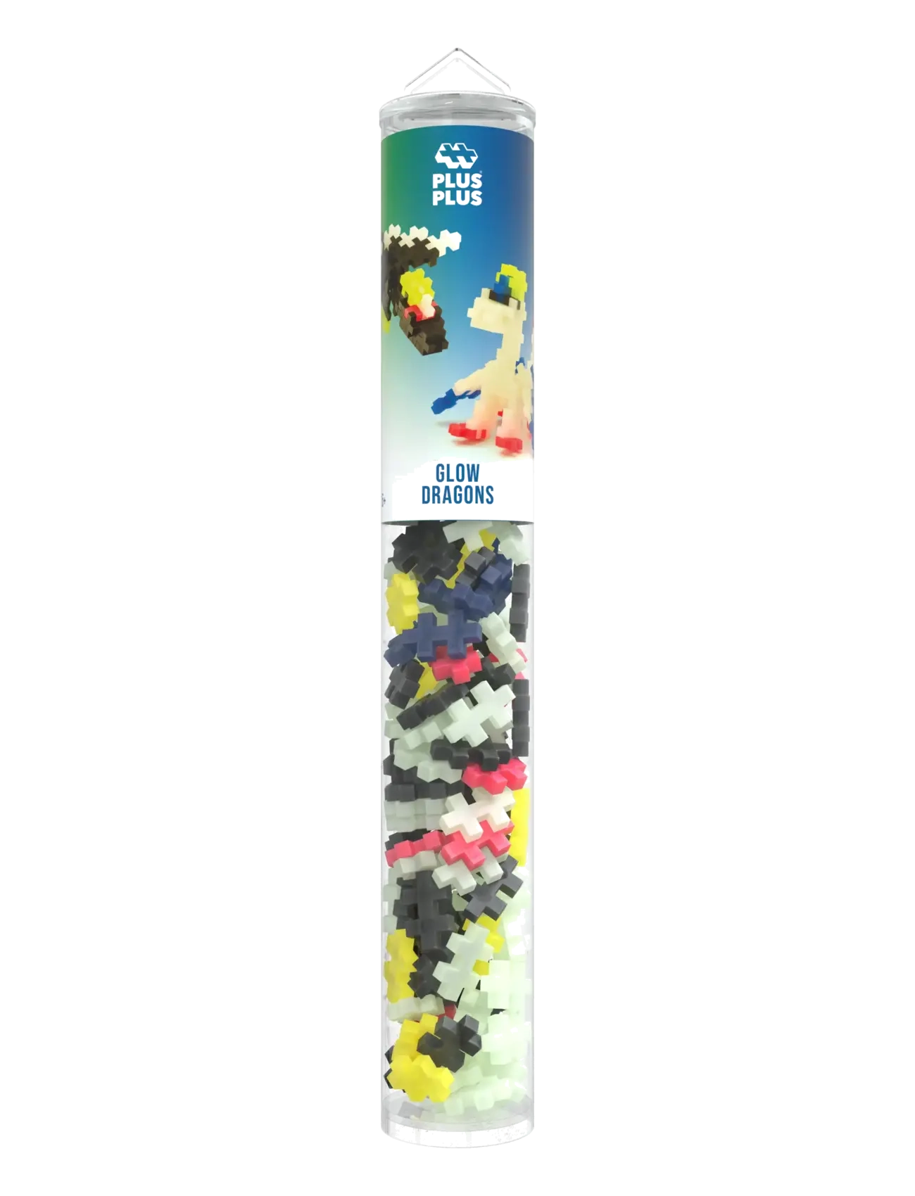 Plus-Plus - Plus-Plus Glow Dragons / 100 pcs Tube - byggesæt - mix - 1