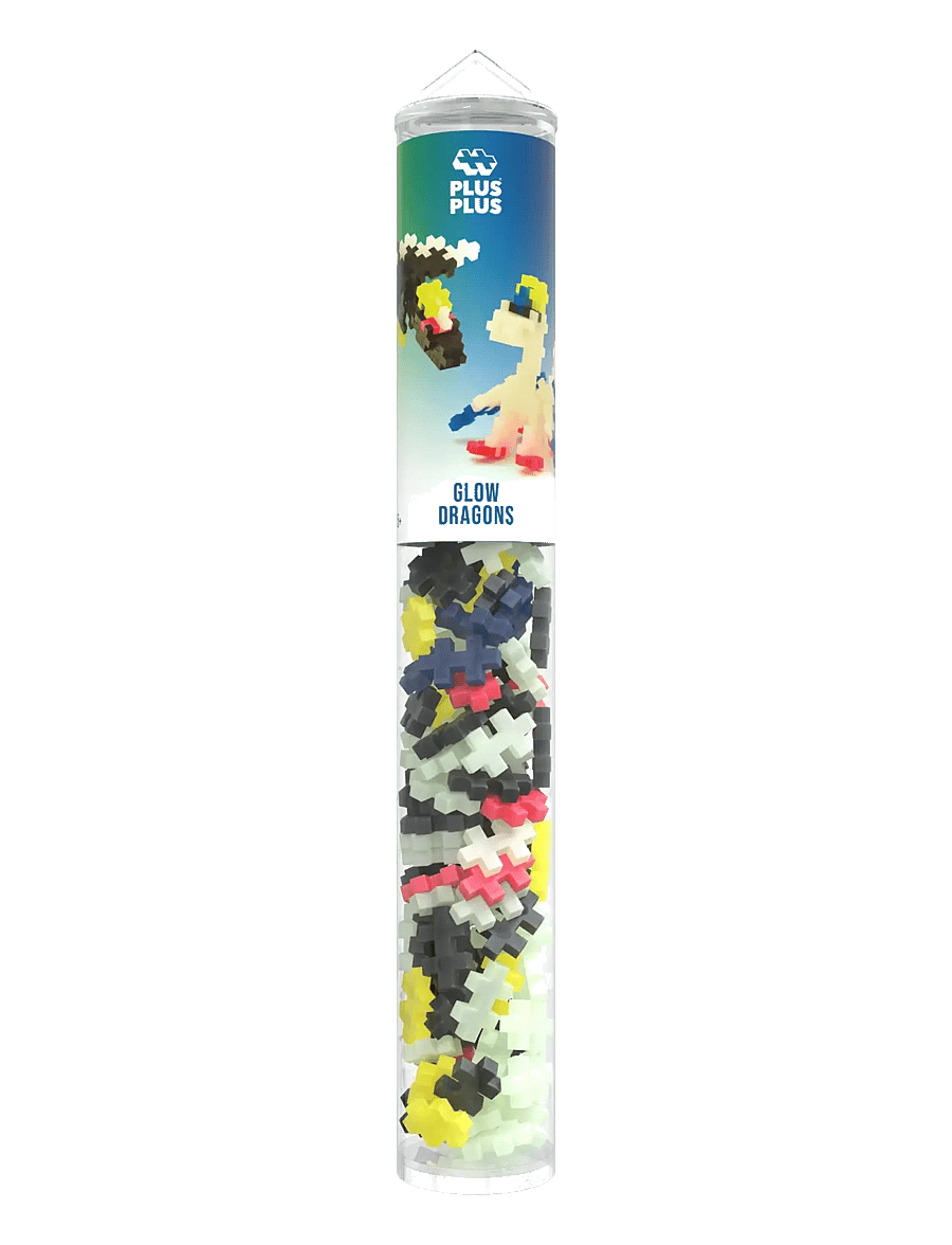 Plus-Plus - Plus-Plus Glow Dragons / 100 pcs Tube - baukästen - mix - 1