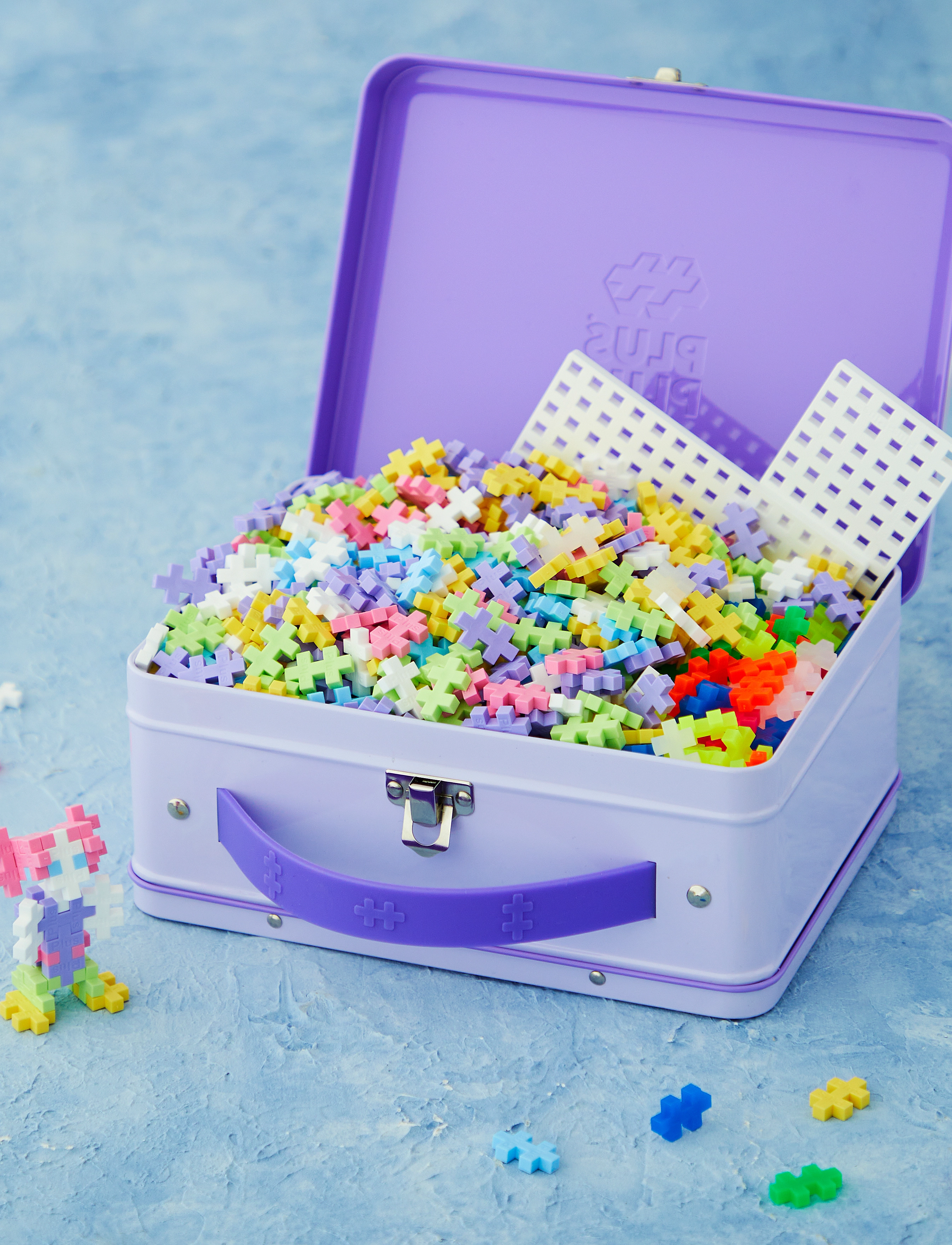 Plus-Plus - Plus-Plus Suitcase Pastel Metal - byggesæt - mix pastel - 4