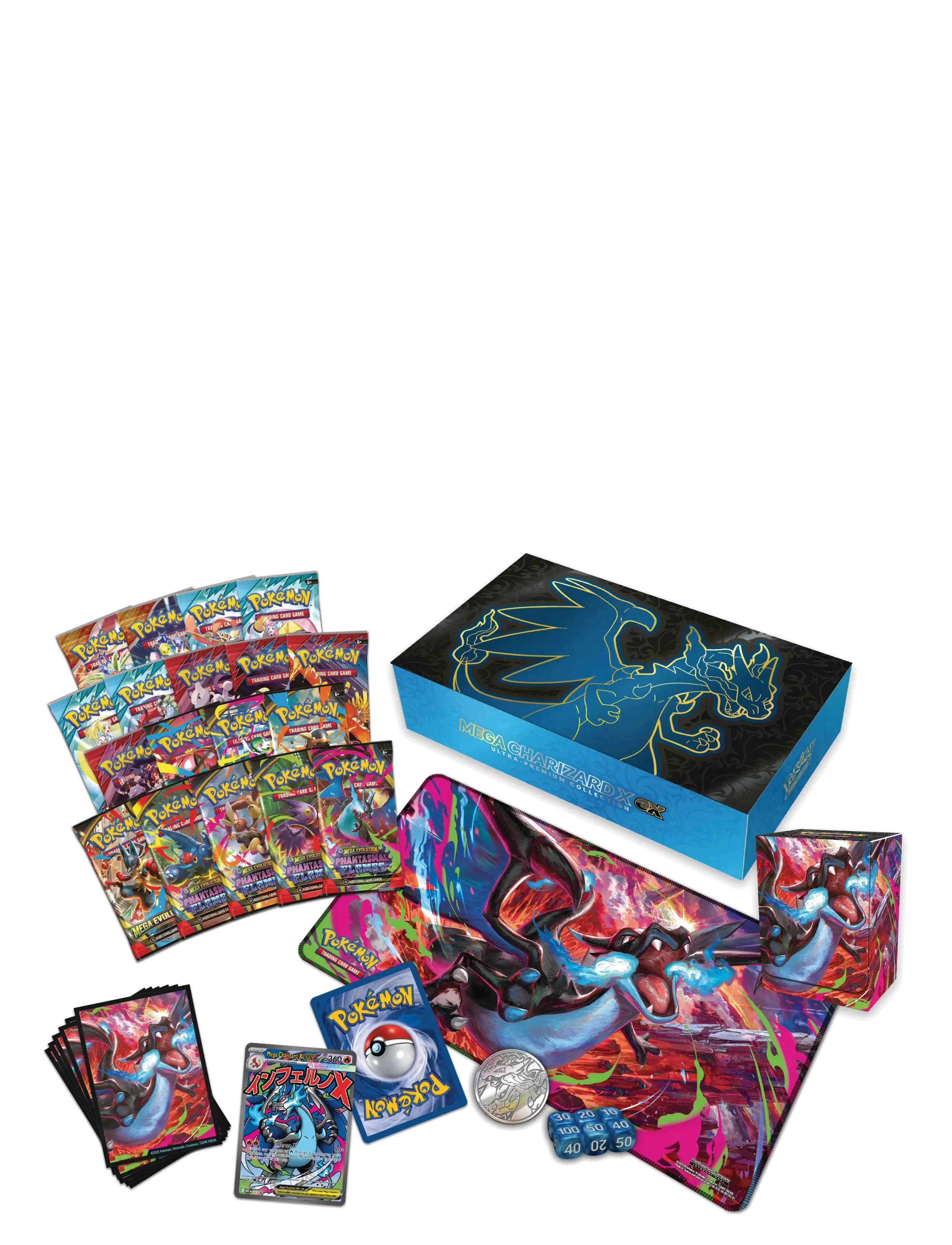 Pokémon Trading Cards Poke Ultra Premium Coll Mega Chariz14/11 - Kortspill - BLUE / blue