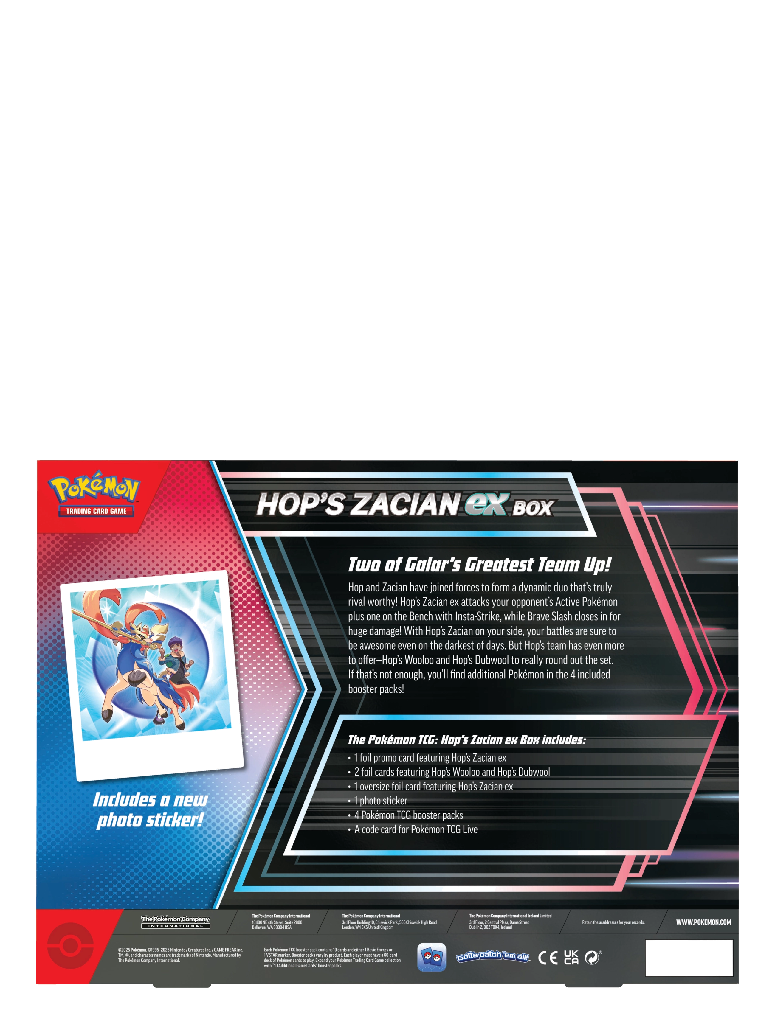 Pokémon Trading Cards - Poke Box EX Hop's Zacian - black - 1