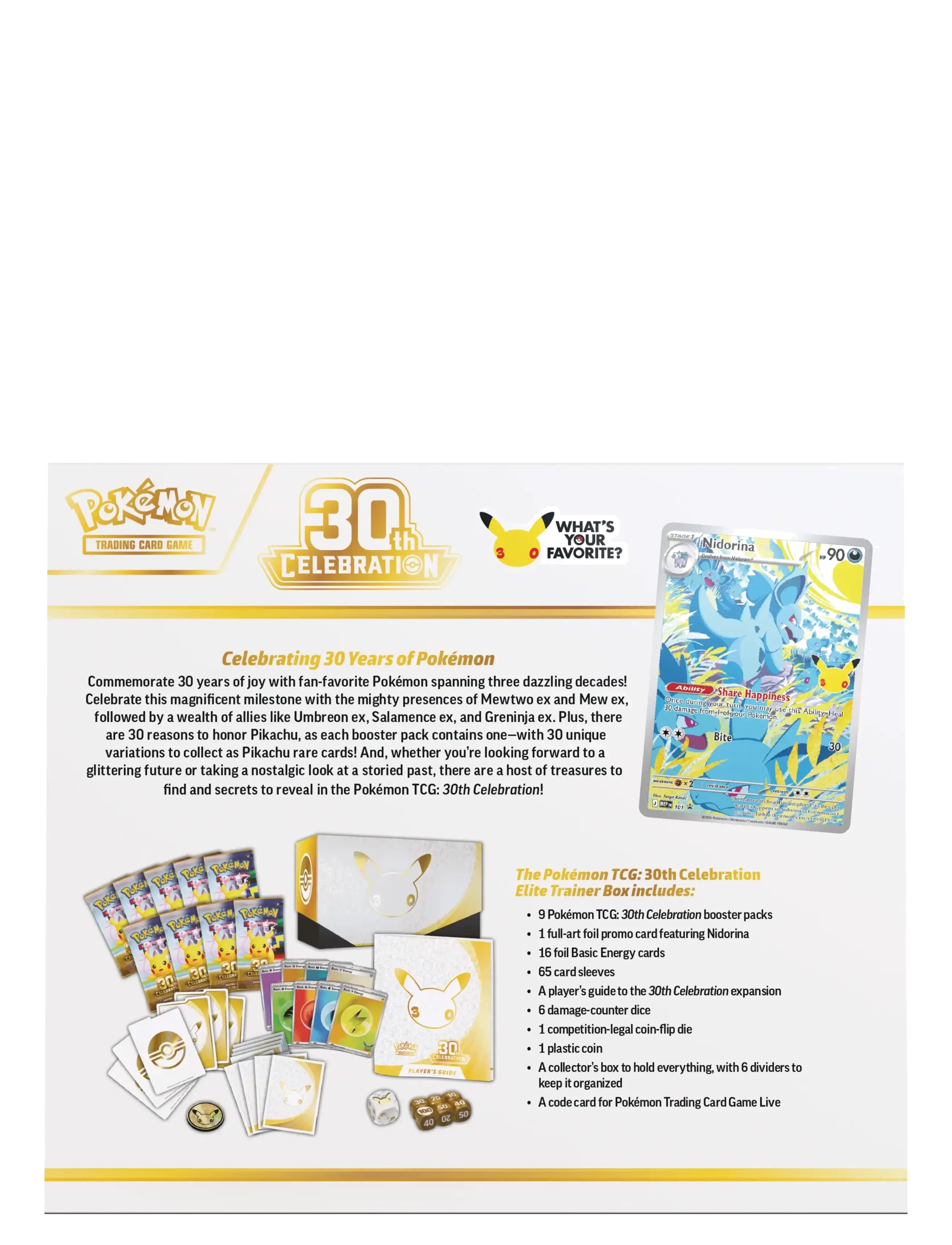 Pokémon Trading Cards - Poke Elite Trainer Box 30th - gold - 1