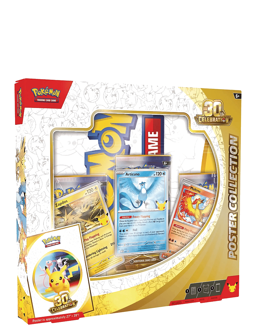 Pokémon Trading Cards - Poke Poster Coll 30th - samlekort - gold - 0