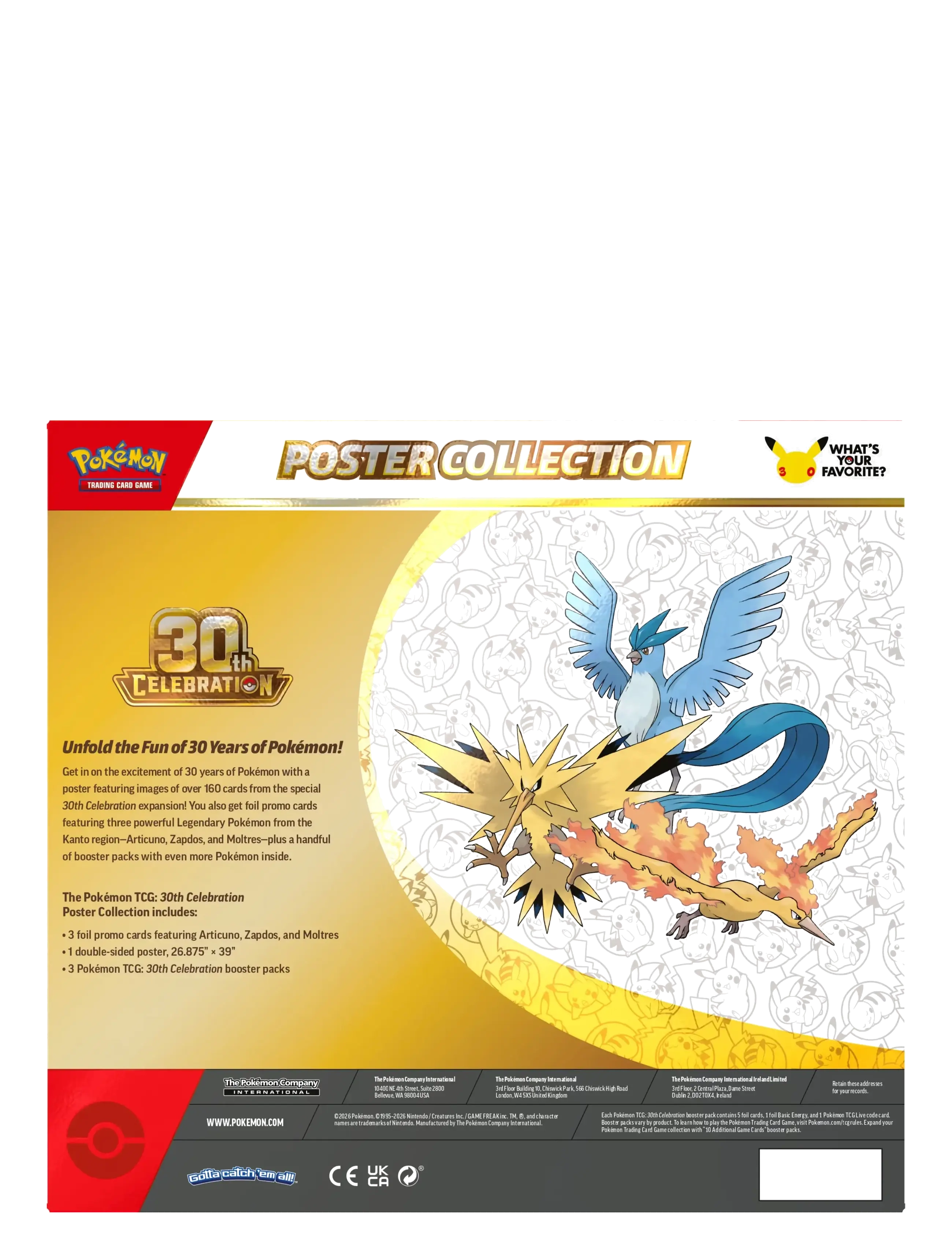 Pokémon Trading Cards - Poke Poster Coll 30th - gold - 1