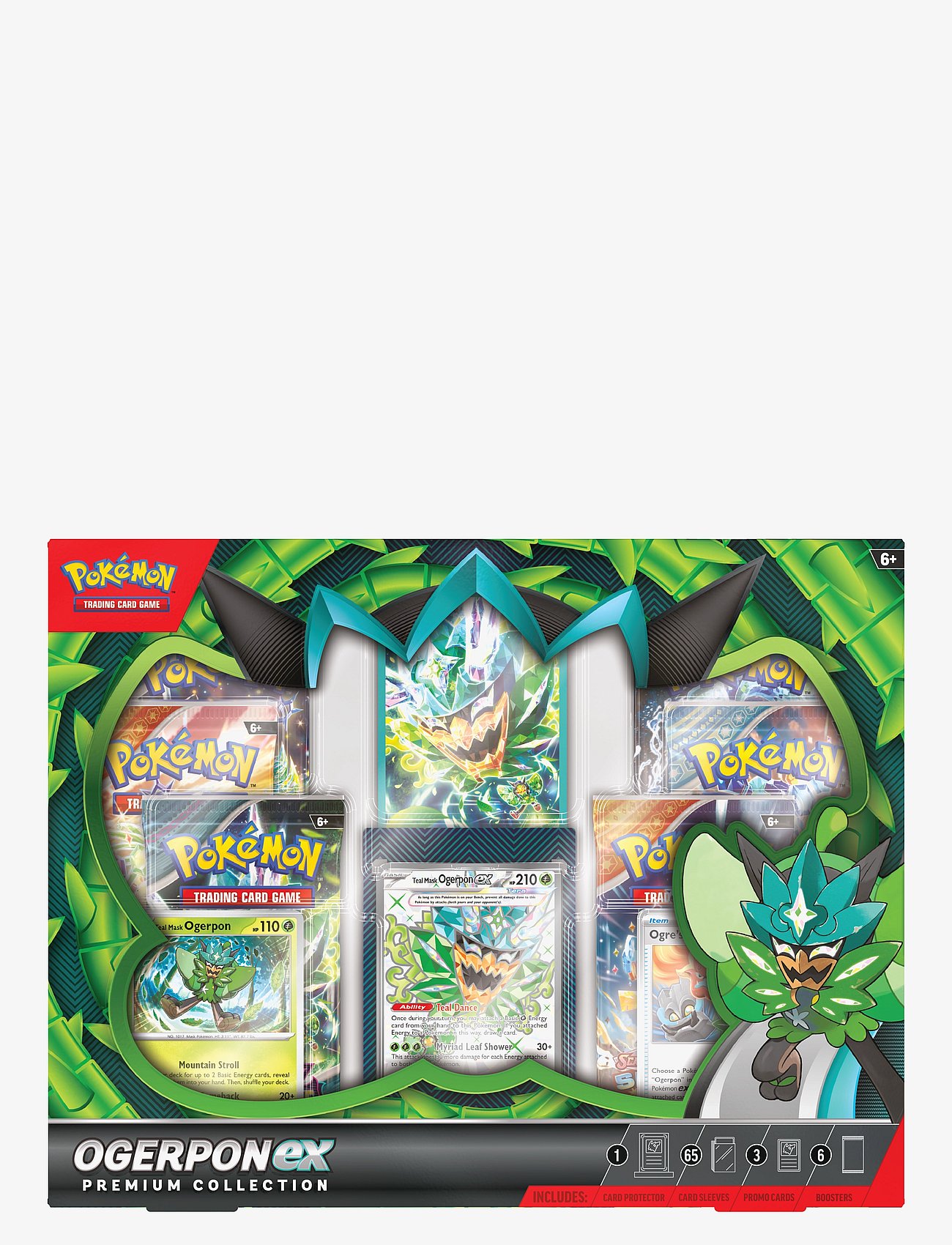 ogerpon card sleeves Pokemon EX Collection Box 3 Promo Cards and One Touch you can team up with Teal Mask Ogerpon as a Tera Pokmon ex Pokmon Trading Cards Poke Ogerpon