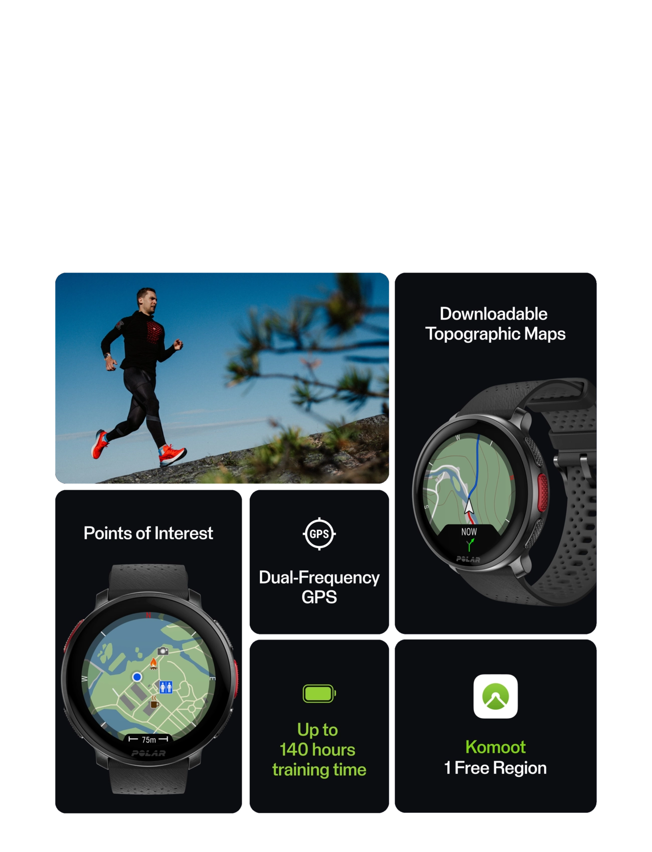 Polar - POLAR VANTAGE V3 - montres intelligentes - black - 5