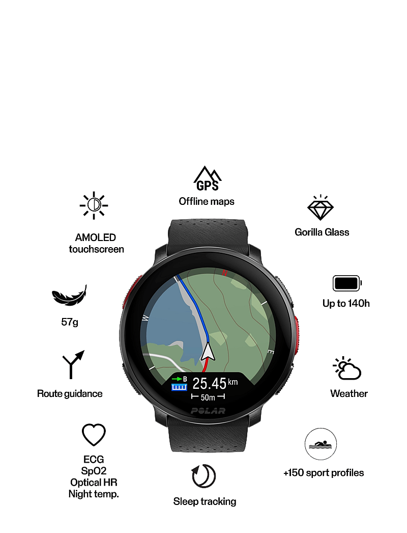 Polar - POLAR VANTAGE V3 - smartwatches - black - 2