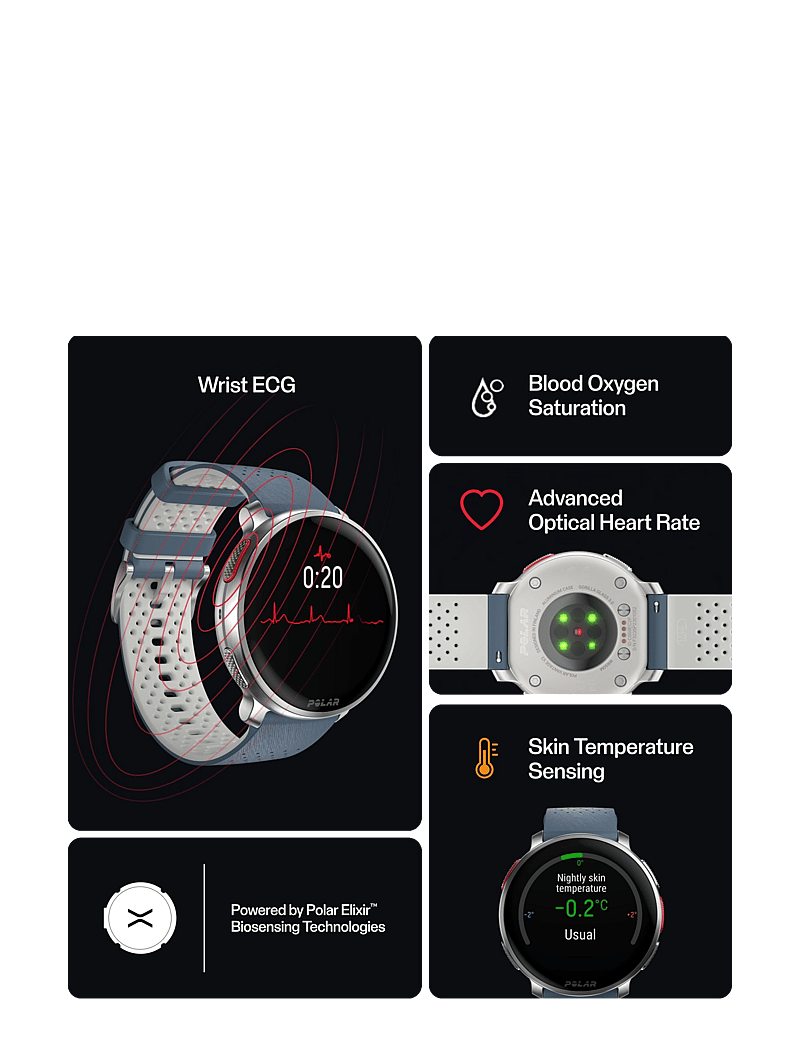 Polar - POLAR VANTAGE V3 - smartwatches - silver / blue - 3