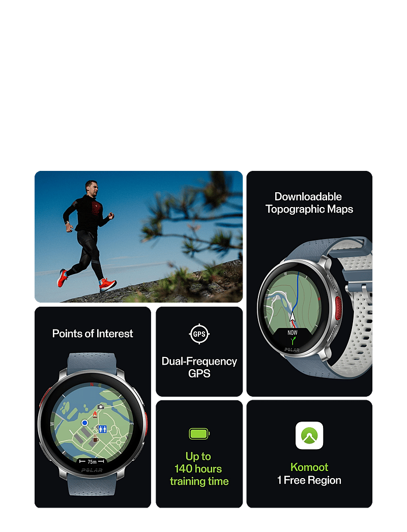 Polar - POLAR VANTAGE V3 - smartwatches - silver / blue - 5