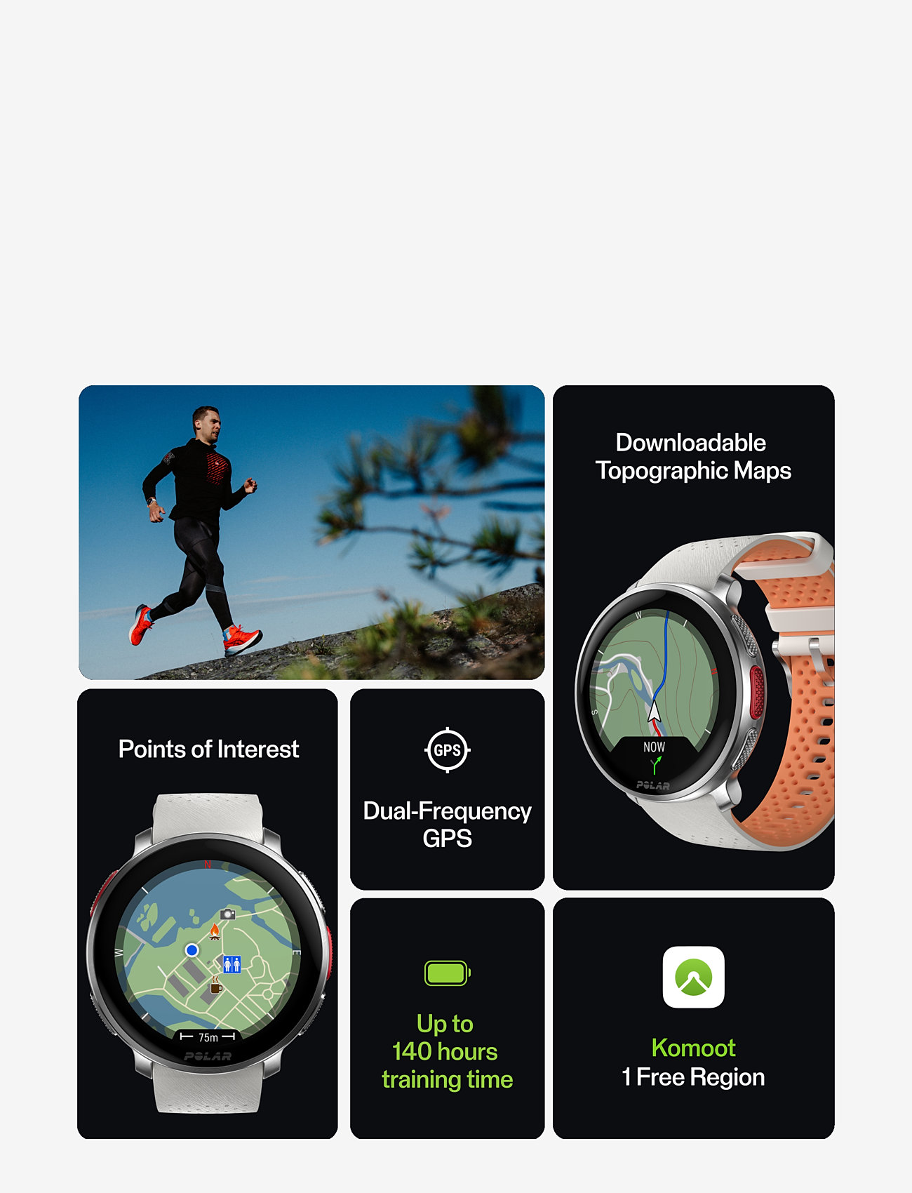 Polar - POLAR VANTAGE V3 - smartwatches - silver / apricot - 5