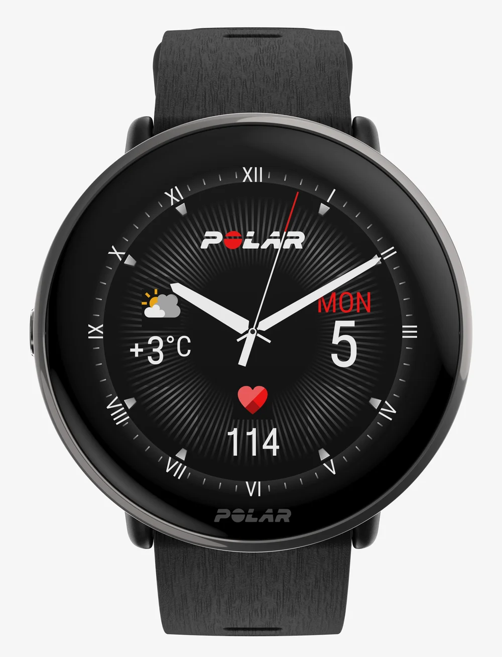Polar - POLAR IGNITE 3 TI SIL BLK S-L - smartwatches - black titan - 1