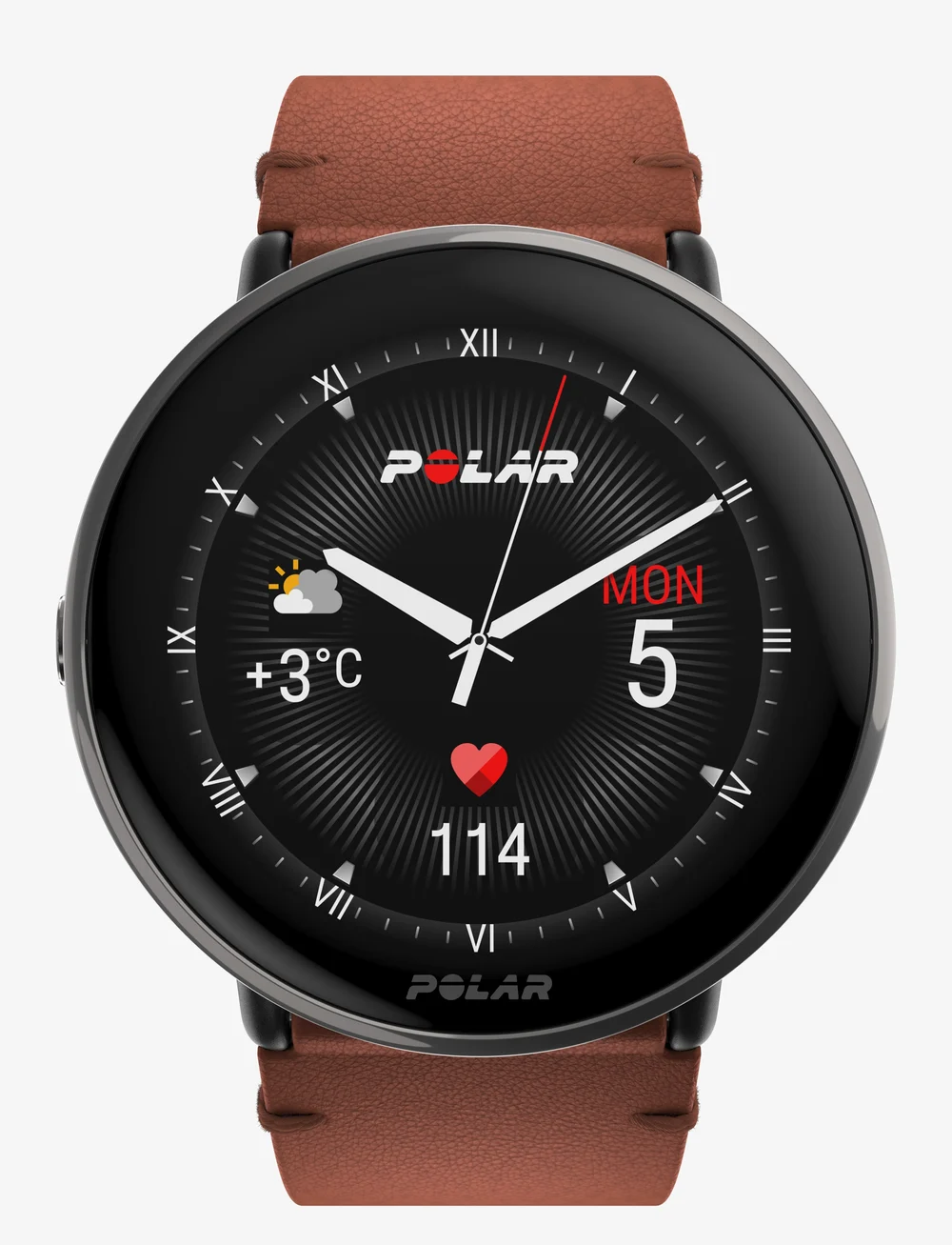 Polar - POLAR IGNITE 3 TI LTHR BRNZ M/L - smartwatches - bronz titan - 1