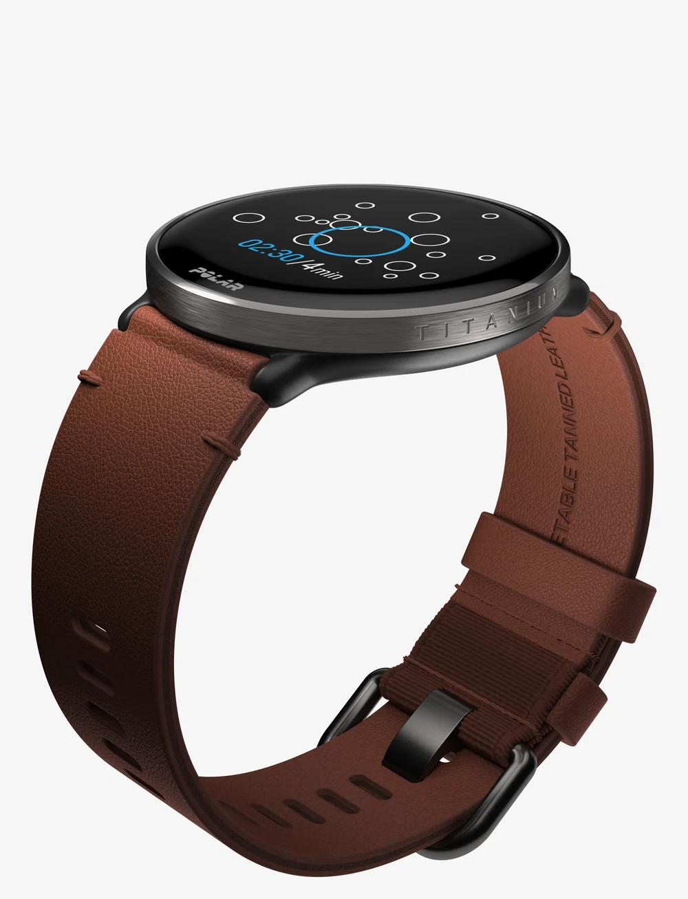 Polar - POLAR IGNITE 3 TI LTHR BRNZ M/L - smartwatches - bronz titan - 5