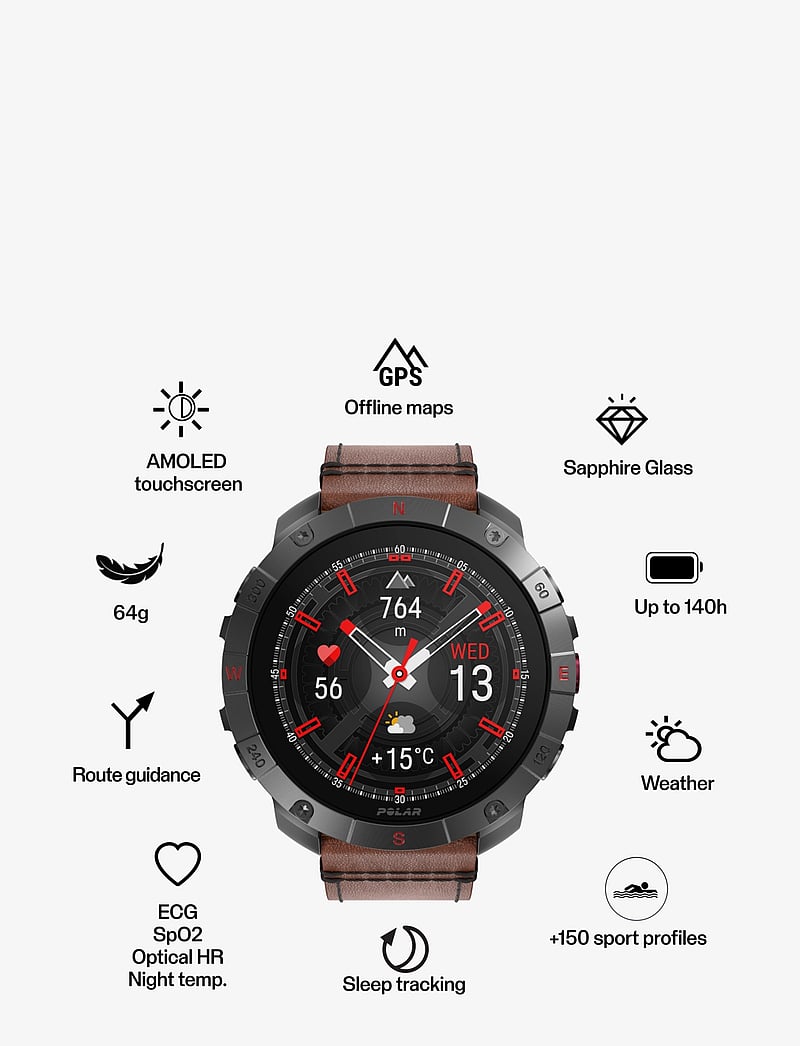 Polar - POLAR GRIT X2 PRO TITAN - smartwatches - brnz - 2