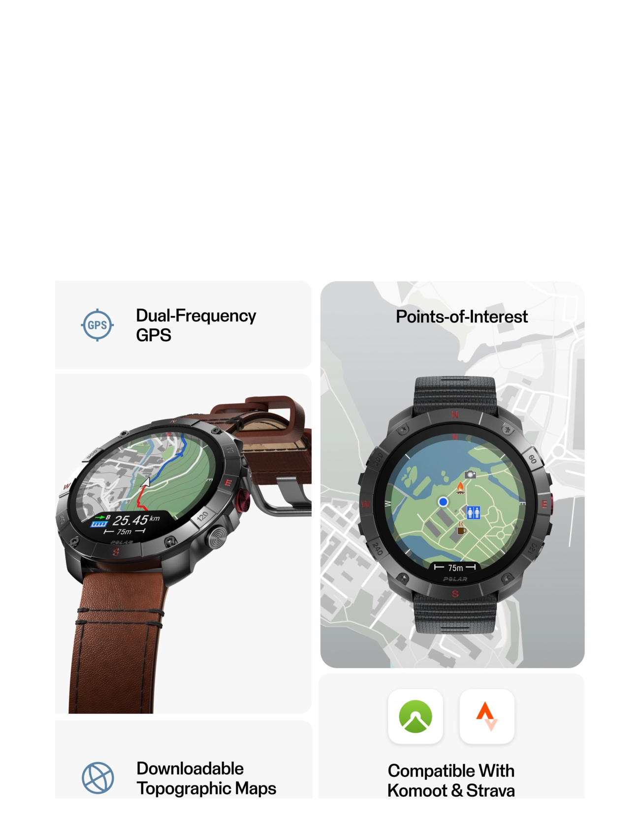Polar - POLAR GRIT X2 PRO TITAN - træningsure og tilbehør - brnz - 5