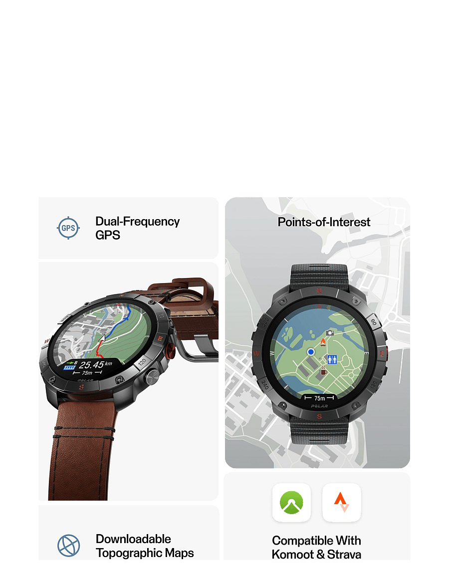 Polar - POLAR GRIT X2 PRO TITAN - træningsure og tilbehør - brnz - 5