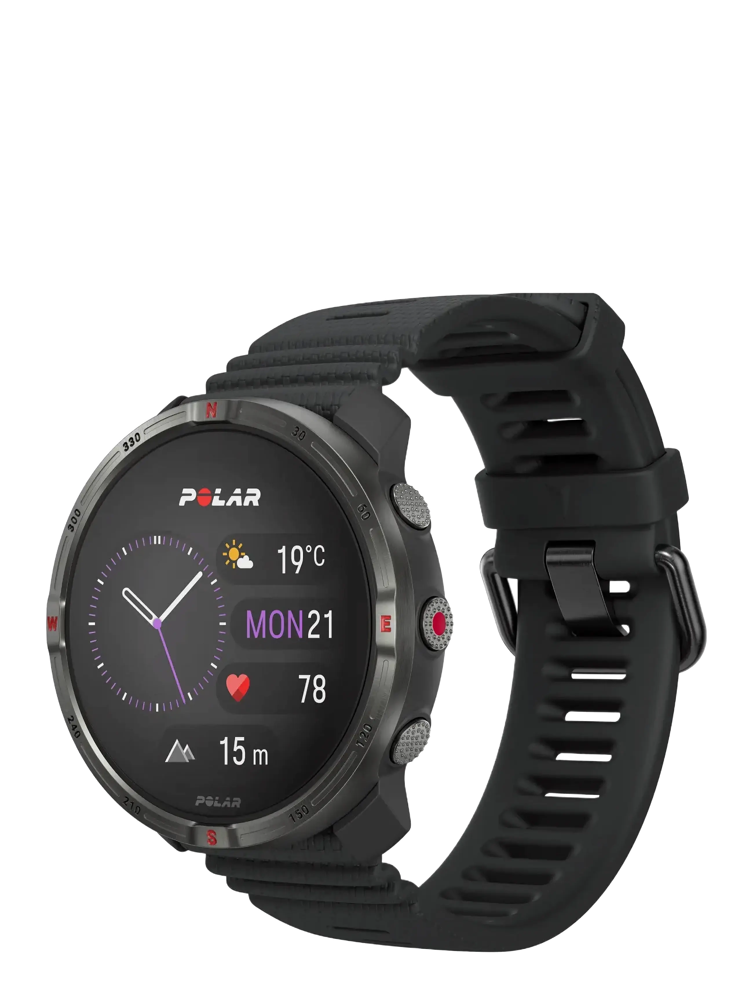 Polar Polar Grit X2 Blk S-L, S/L, Black, Sport Equipment > Sports Watches, Herre