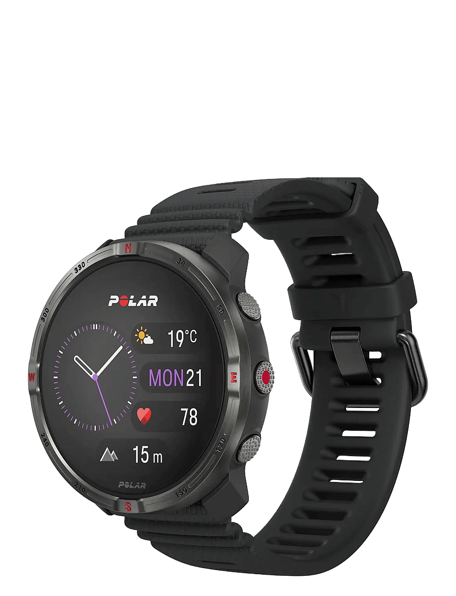 Polar - POLAR GRIT X2 BLK S-L - Älykellot - black - 1