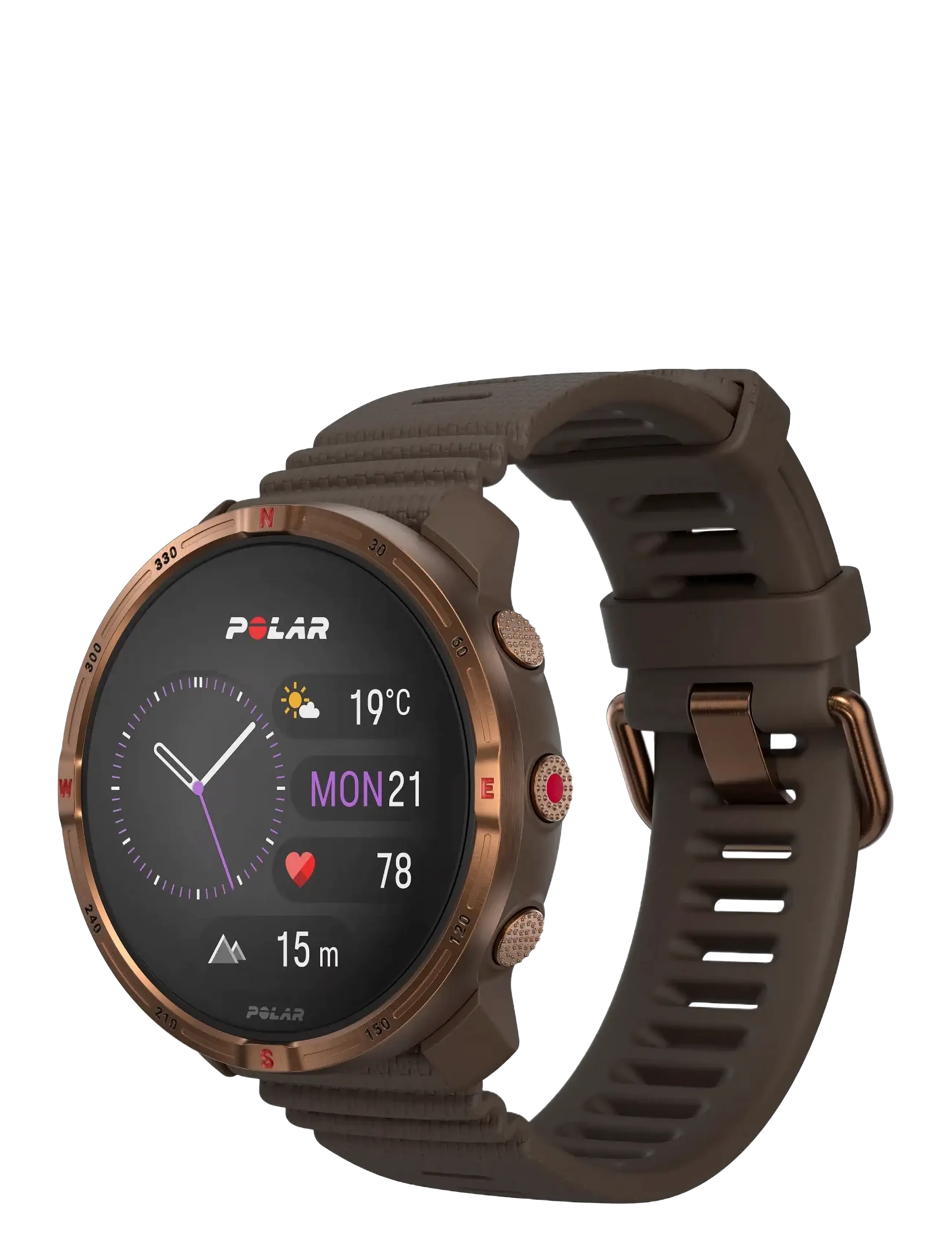 Polar Polar Grit X2 Brn S-L, S/L, Brown, Sport Equipment > Sports Watches, Herre