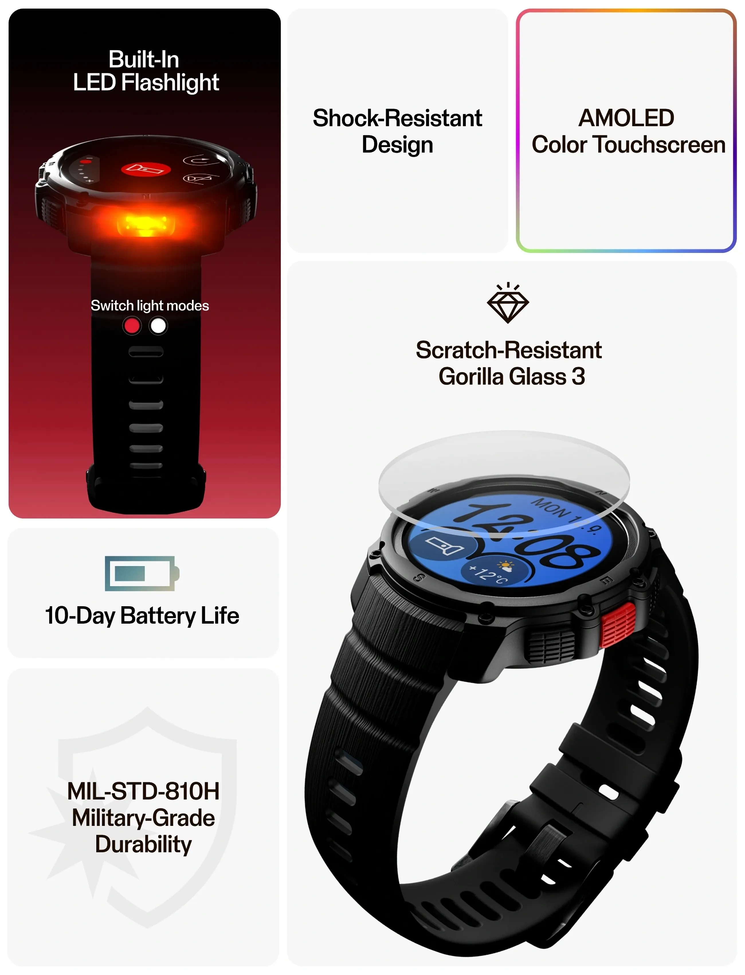 Polar - POLAR STREET X - smartwatches - black - 5