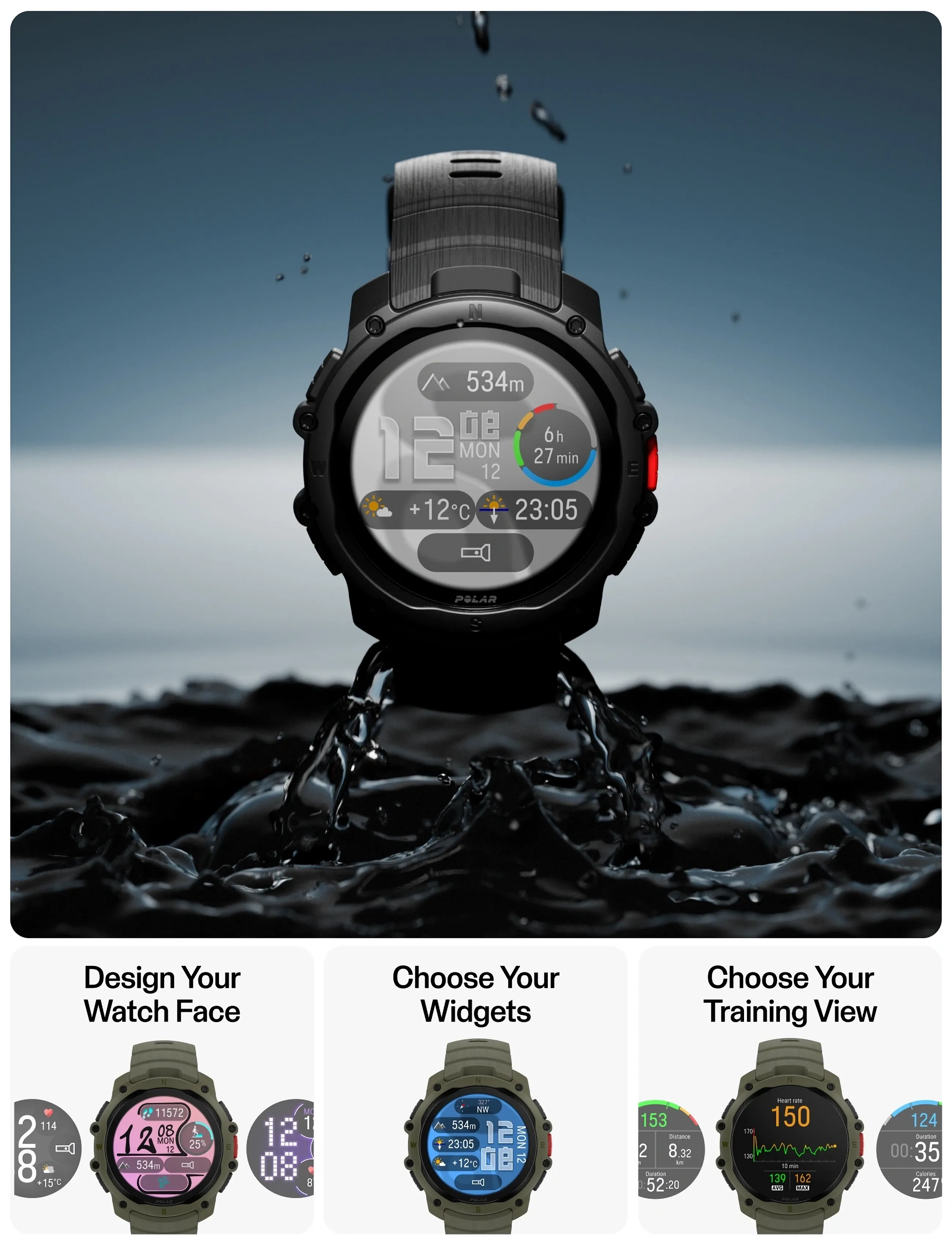 Polar - POLAR STREET X - smartwatches - green - 3