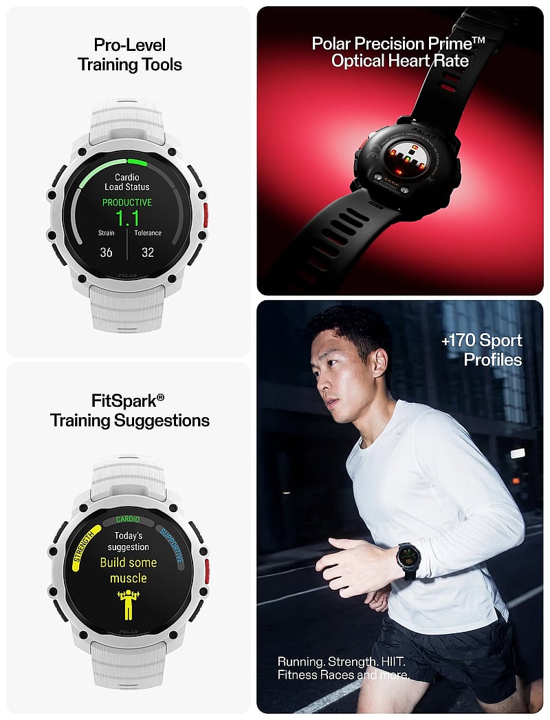 Polar - POLAR STREET X - smartwatches - white - 5