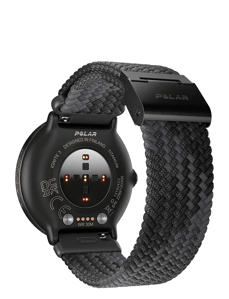Polar - POLAR WB 20MM BRAIDED YARN BLK S-L - smartwatches - black - 3