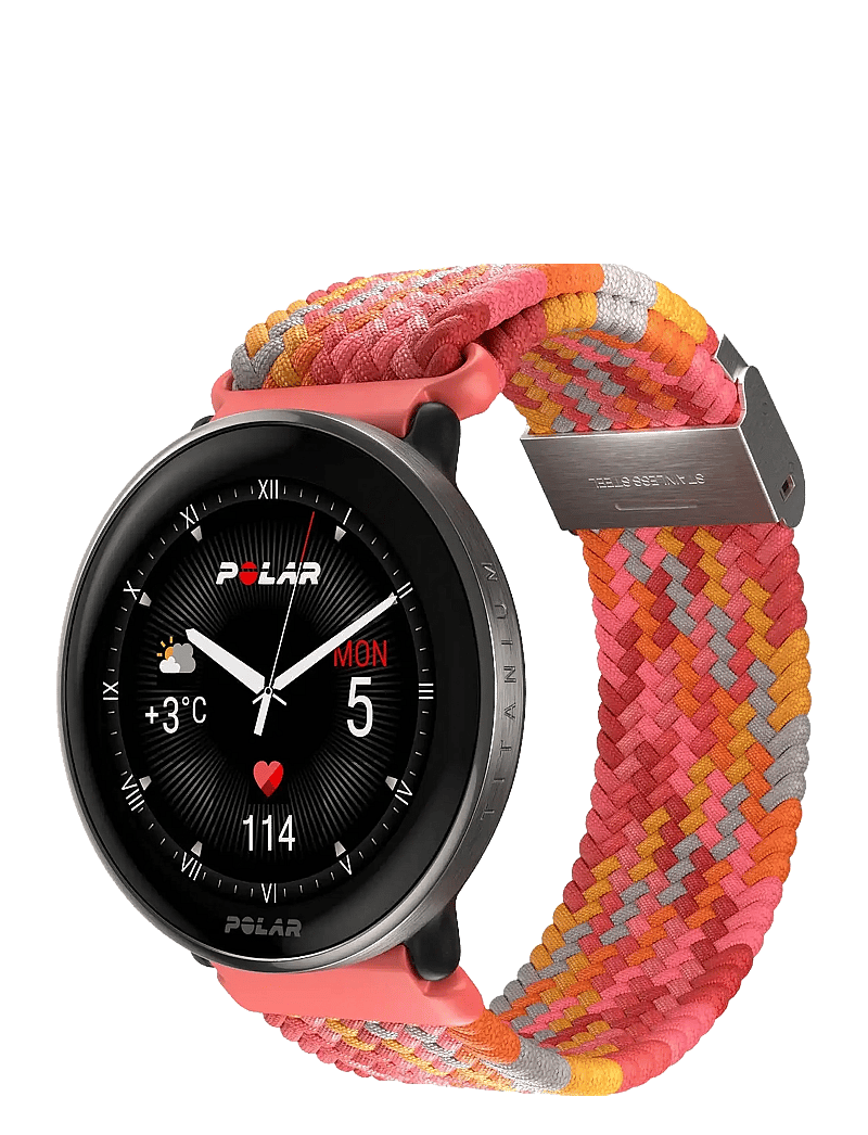 Polar - POLAR WB 20MM BRAIDED YARN RED S-L - smartwatches - red - 2