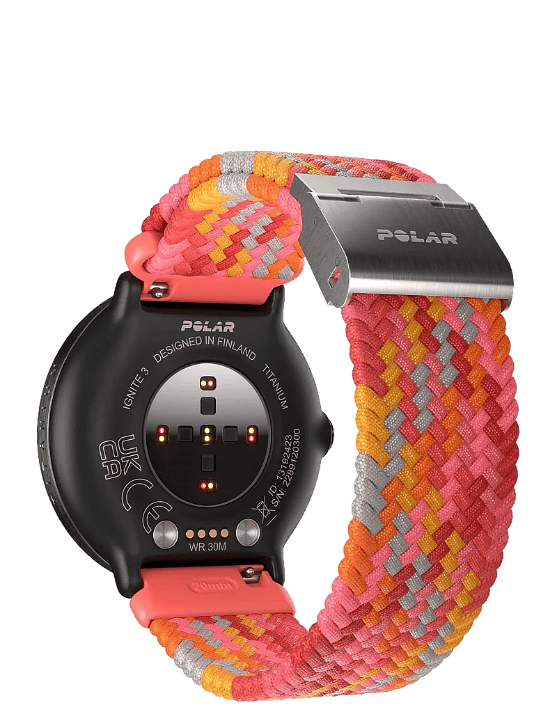 Polar - POLAR WB 20MM BRAIDED YARN RED S-L - smartwatches - red - 3