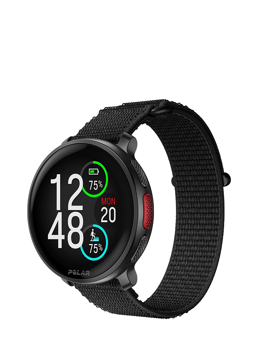 Polar - POLAR WB 22MM BLK M/L H&L - smartwatches - black - 3