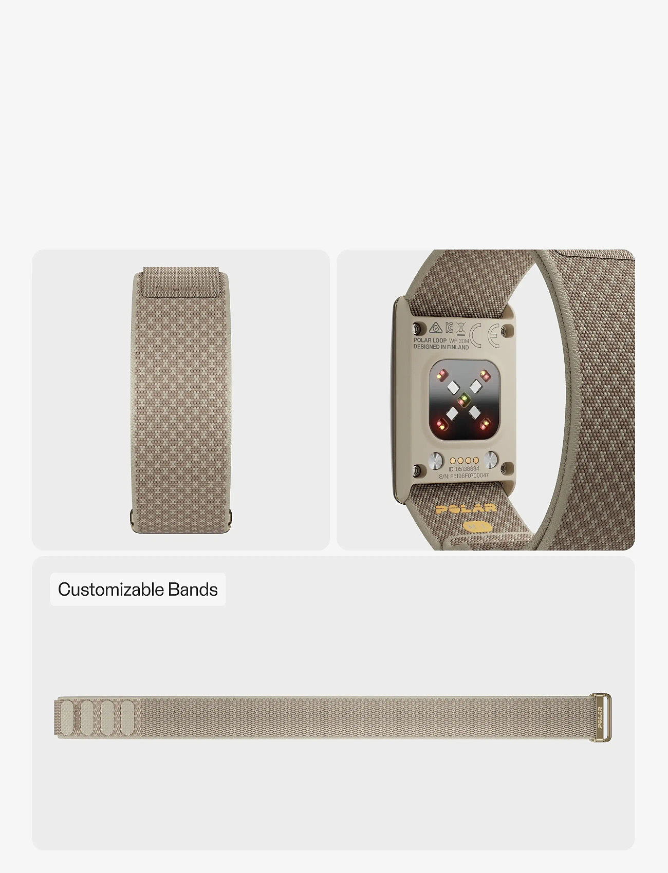 Polar - POLAR WB LOOP GEN2 - smartwatches - greige - 2