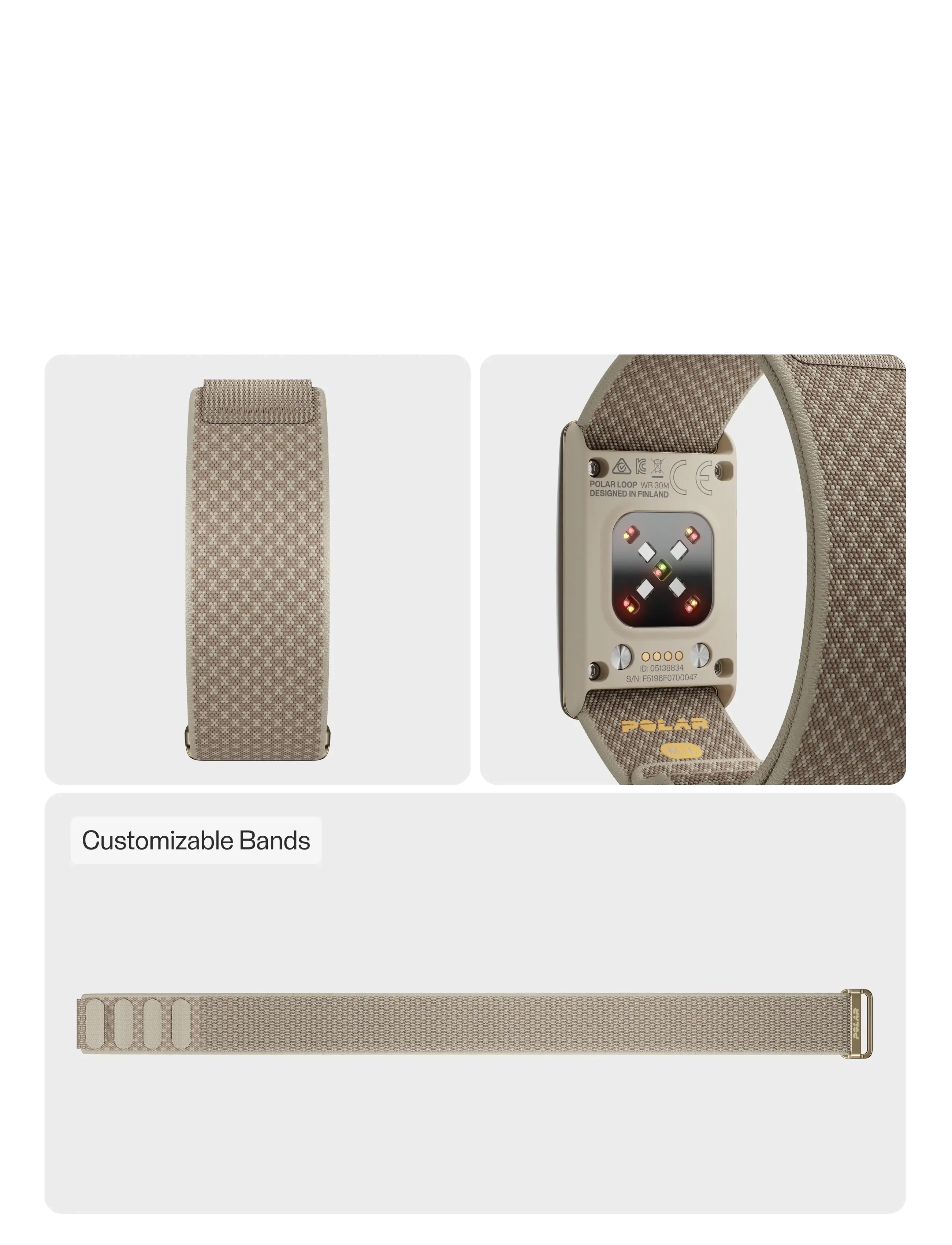 Polar - POLAR WB LOOP GEN2 - smartwatches - greige - 2