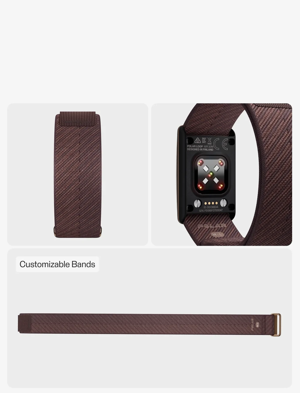 Polar - POLAR WB LOOP GEN2 - smartwatches - brown - 2