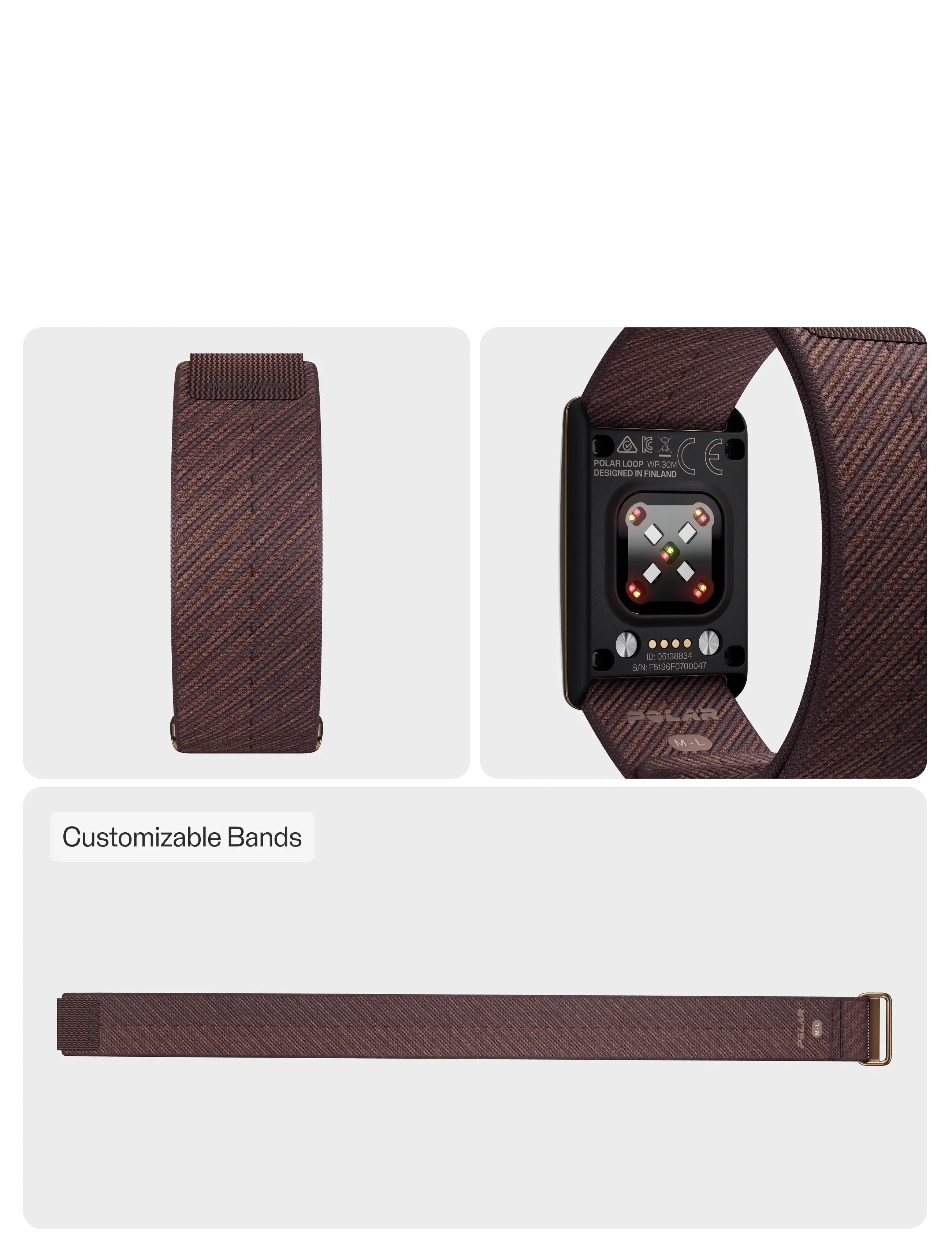 Polar - POLAR WB LOOP GEN2 - smartwatches - brown - 2