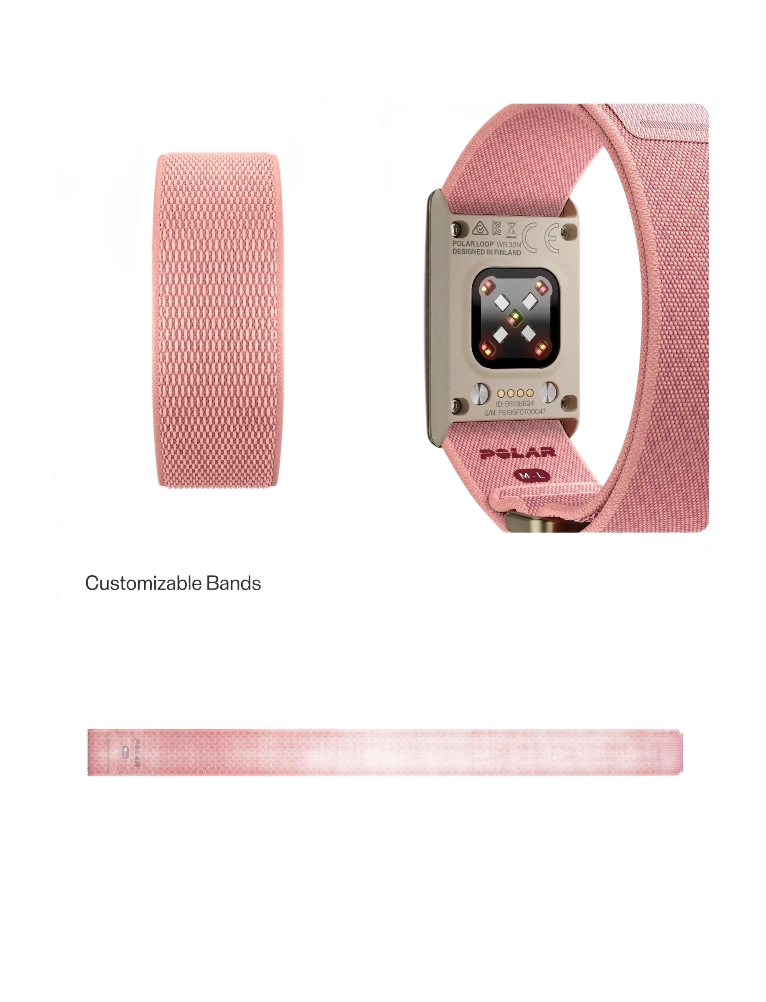 Polar - POLAR WB LOOP GEN2 PNK S-L - smartwatches - pink - 2