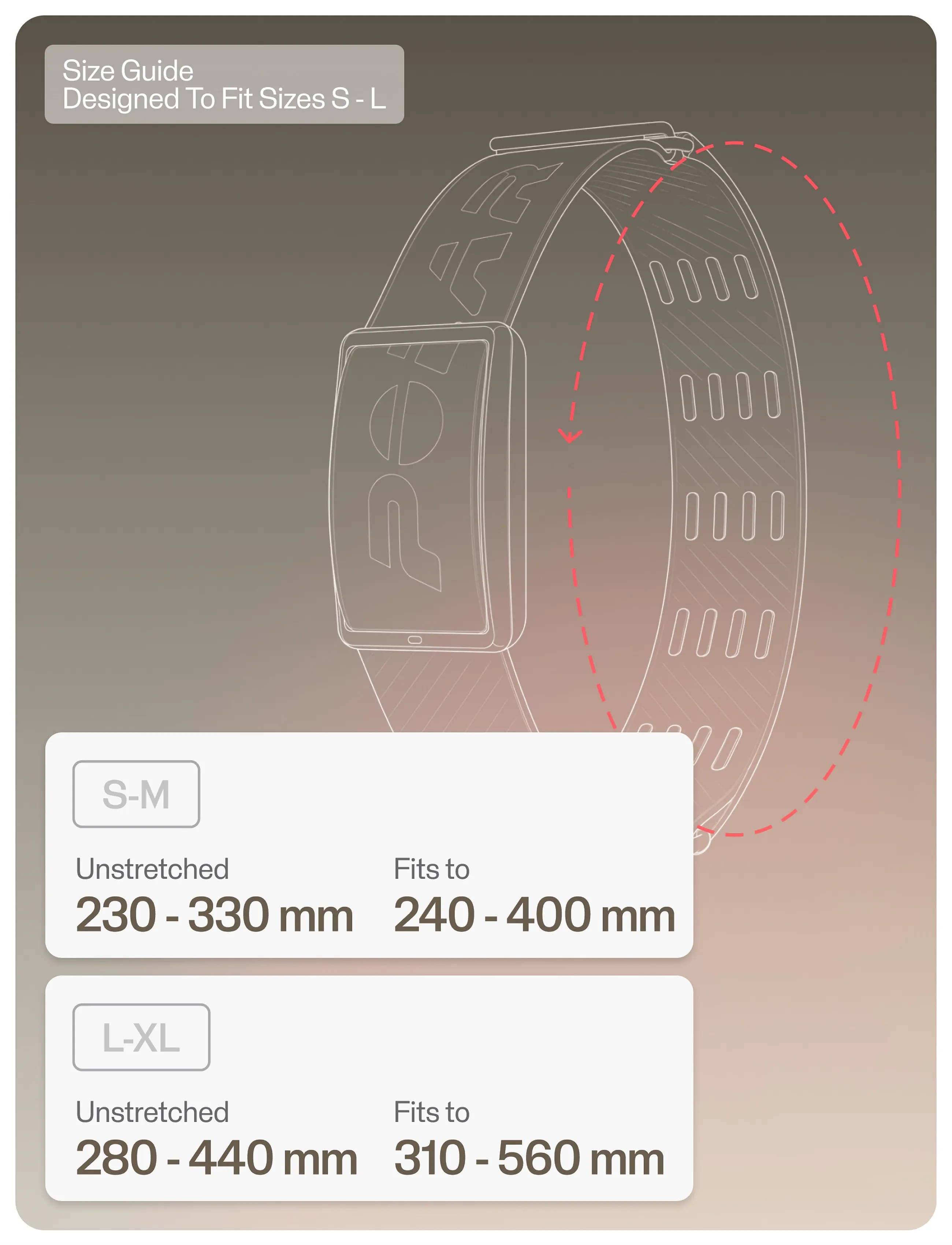 Polar - POLAR LOOP ARMBAND GRY L-XL - smartwatches - grey - 4